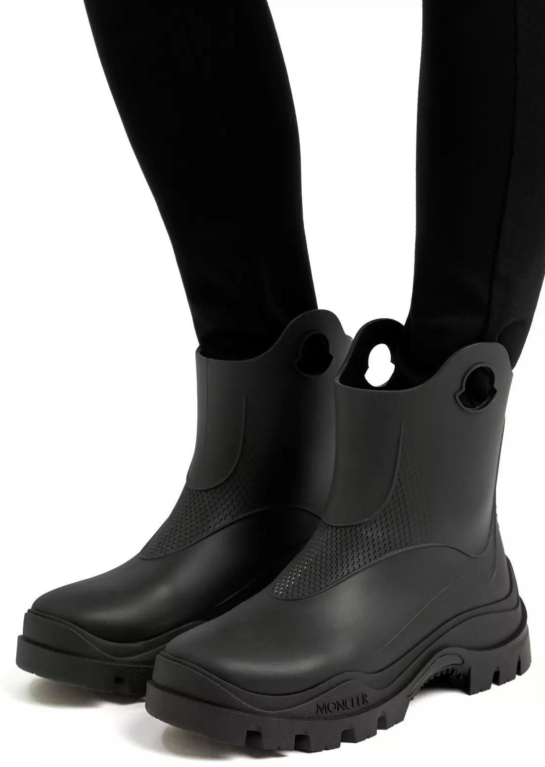 MONCLER Misty Rain Boots Stiefeletten Gummistiefel Robuste EVA-Profilsohle, optimalen Halt auf rutschigen Oberflächen – Bild 4 von 5