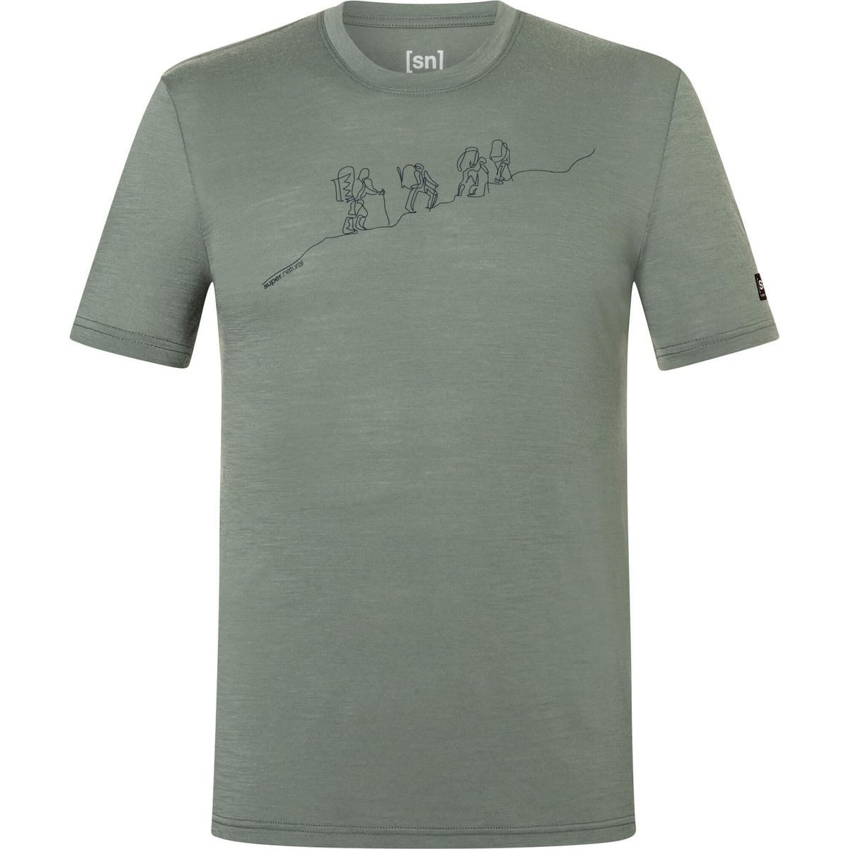 SUPER.NATURAL Kurzarmshirt M Hiking Tee Leichtes, atmungsaktives Herren-T-Shirt mit Merinowolle, ideal für