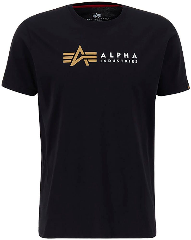 Alpha Industries Kurzarmshirt ALP-Alpha black T Label