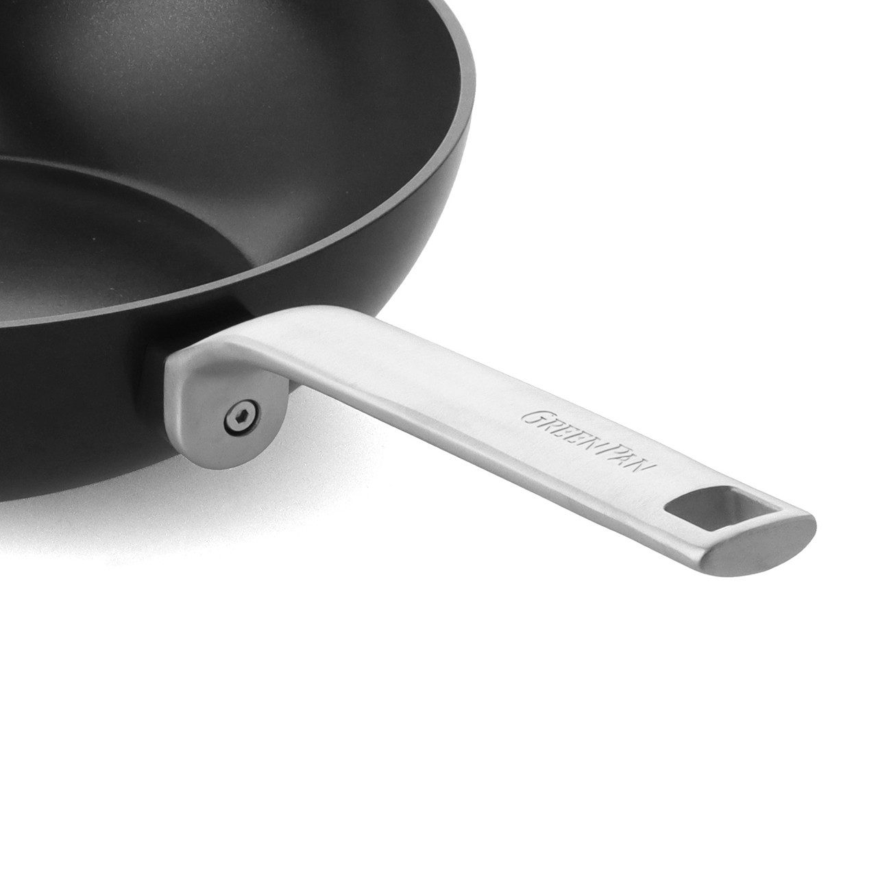 GREENPAN Wok Evolution Wok schwarz 28 cm Spülmaschinenfest alle Herdarten Antihaft, Kunststoff, Kratzfest, Keramik, alle Herdarten, Backofengeeignet Ø 28 cm
