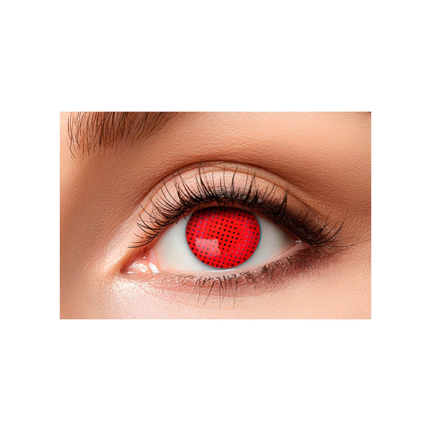 feiermeier Motivlinsen One Week Motiv Kontaktlinsen 'Red Screen', Rot (w