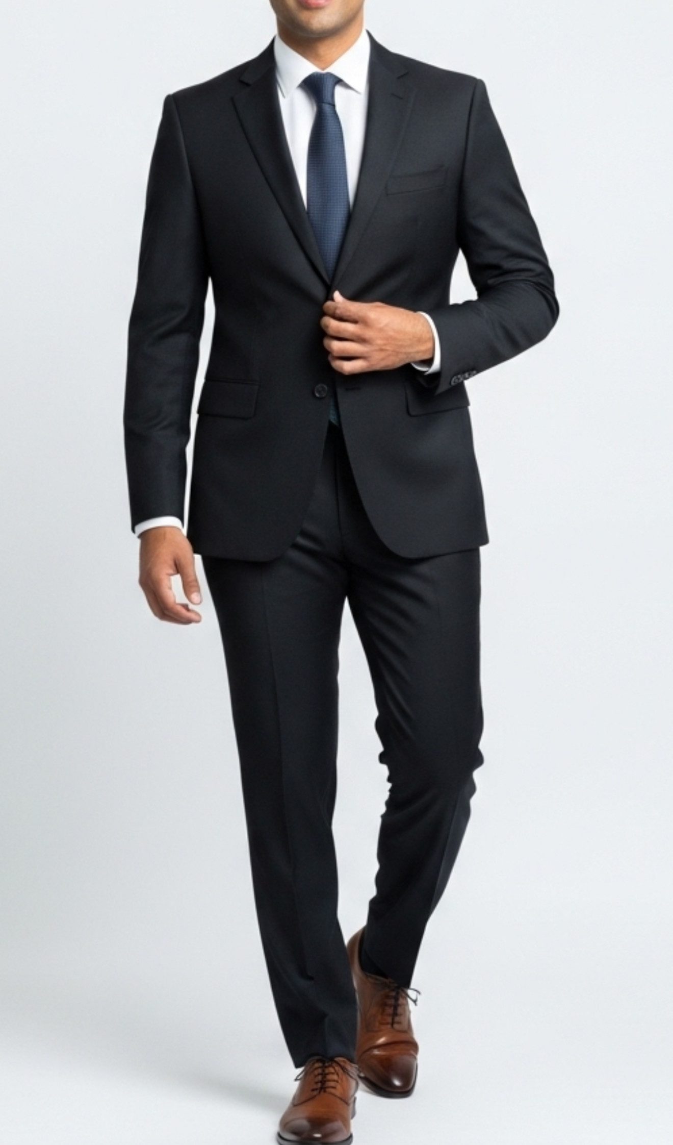 Keskin Collection Anzug Keskin Collection Anzug Schwarz Blau Grau Royalblau 2teilig Slim Fit (Sakko Hose)