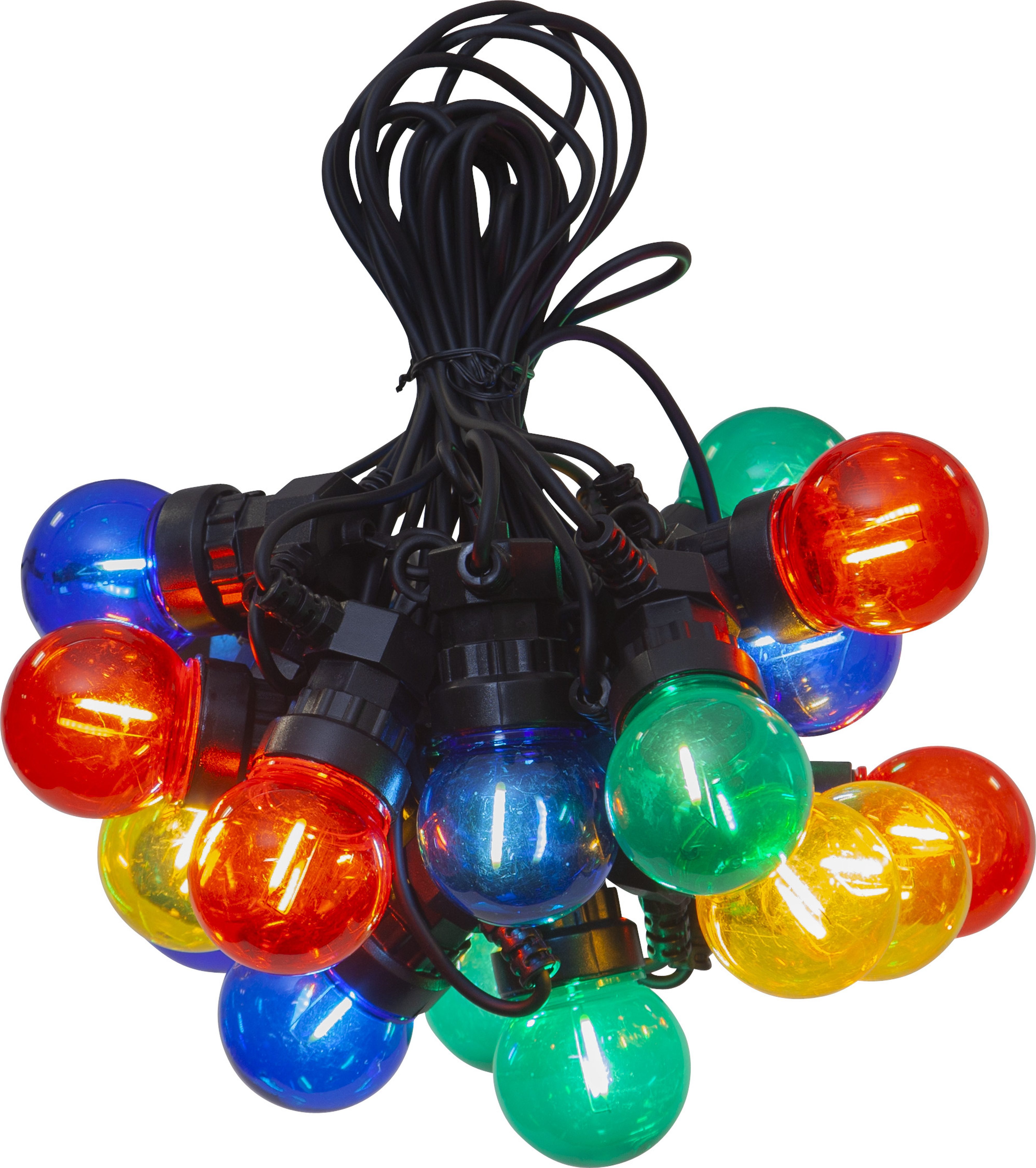 STAR TRADING LED-Lichterkette Circus Small Filament, 20-flammig, ca. 11,5x5 cm, ca. 8,55 m, Länge mit Trafo, outdoor, Vierfarb-Karton