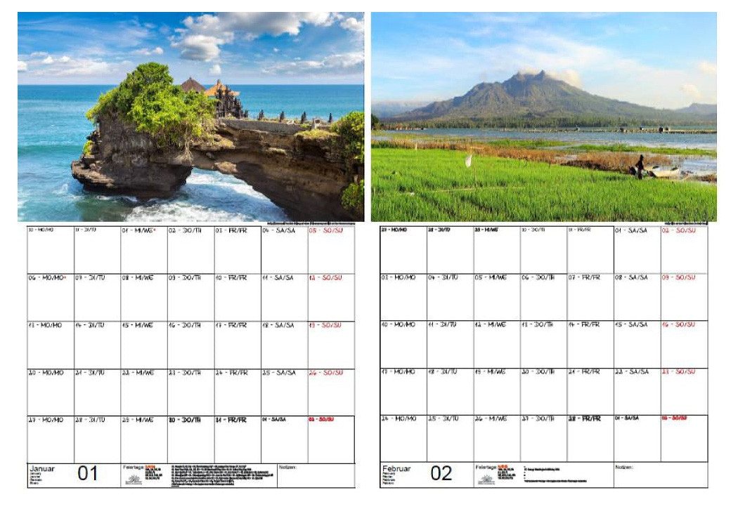 Thumbnail - Seelenzauber Wandkalender Reisezauber Bali Wand- Planer Kalender für 2025 DIN A3 Indonesien
