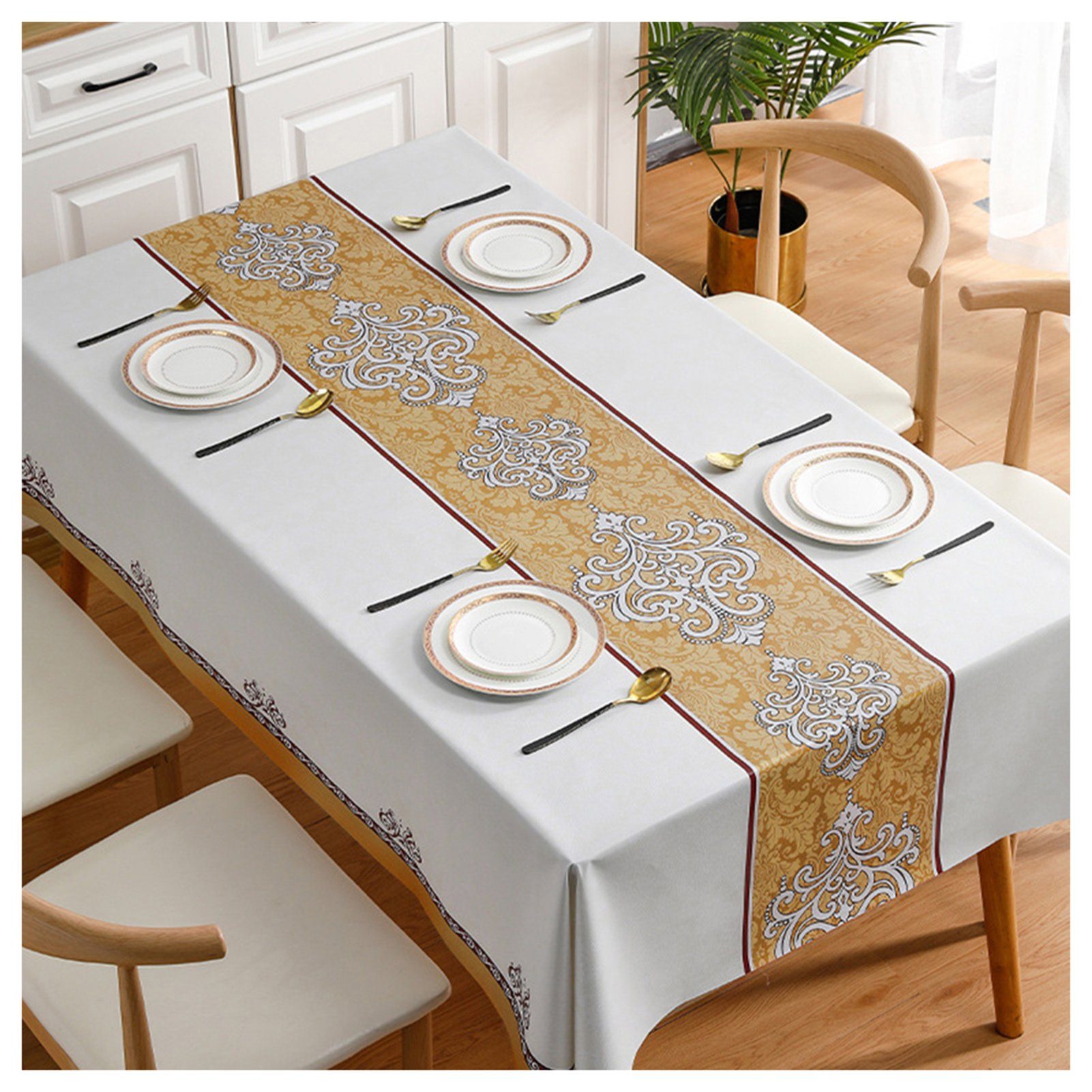 Blusmart Tischdecke Europäischen j Tischschonbezug Druck Haushalt PVC Stil Farbe