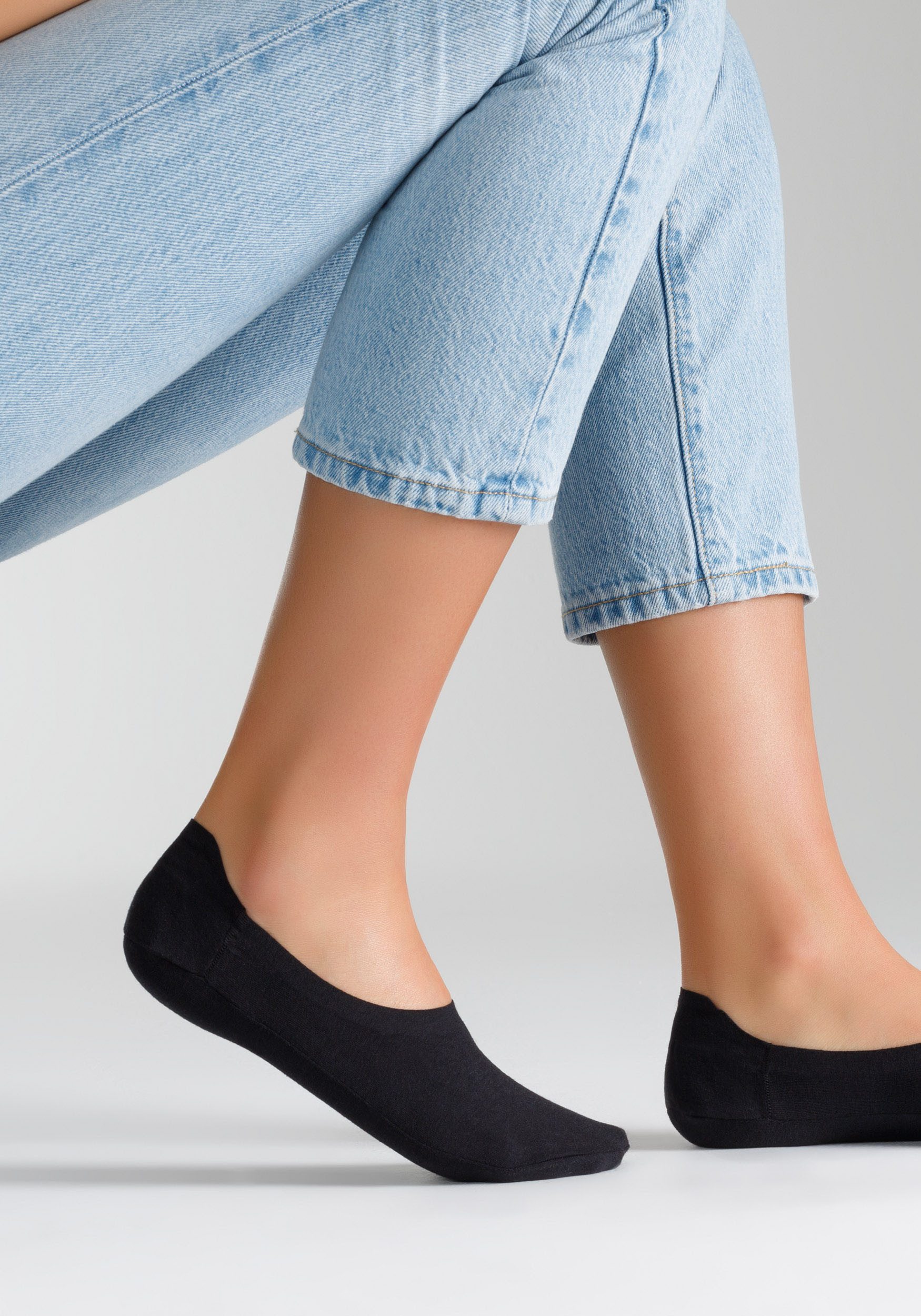 Camano Füßlinge comfort (4-Paar) mit Silikonstreifen für sicheren Halt