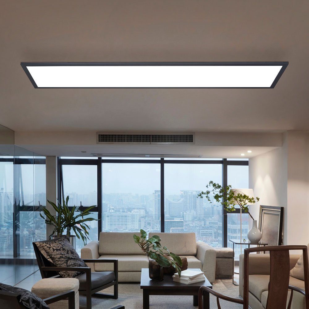 etc-shop LED Deckenleuchte, LED-Leuchtmittel fest Deckenleuchte Panel Büro Quadratisch warmweiß Warmweiß, 80x20 LED verbaut