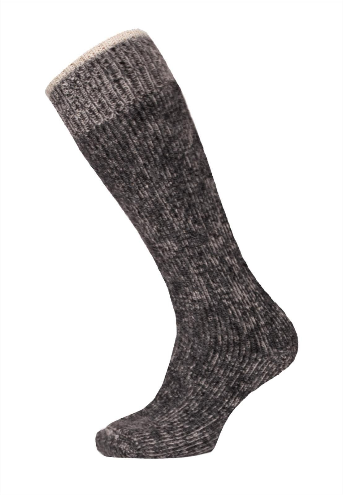 HomeOfSocks Kniestrümpfe Alpaka anthrazitgrau - 1 Paar