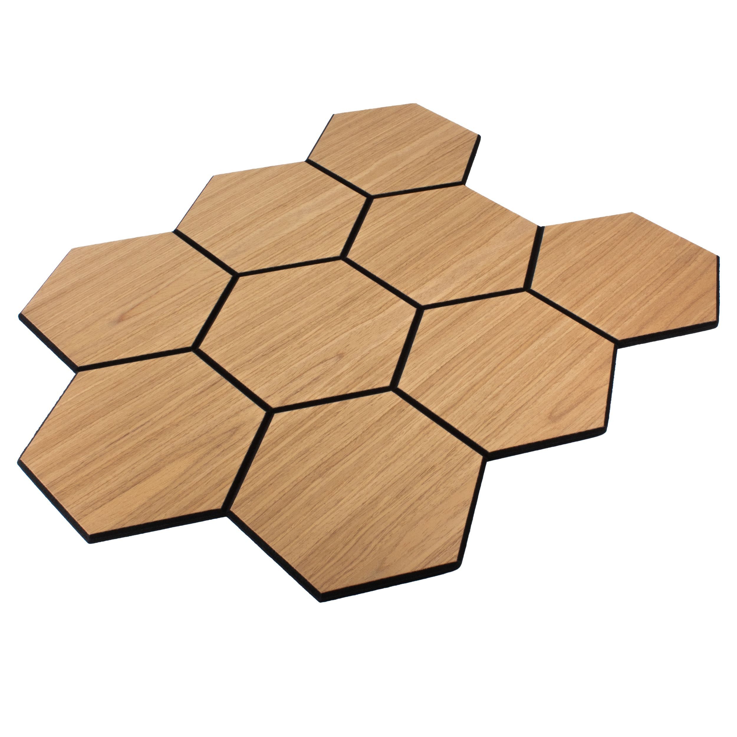 tktrading24 Wandpaneel Akustikpaneel mit Holzfurnier Bright Teak - 727x600 mm - PET-Filz, BxL: 60x72,7 cm, (1er, 1-tlg)
