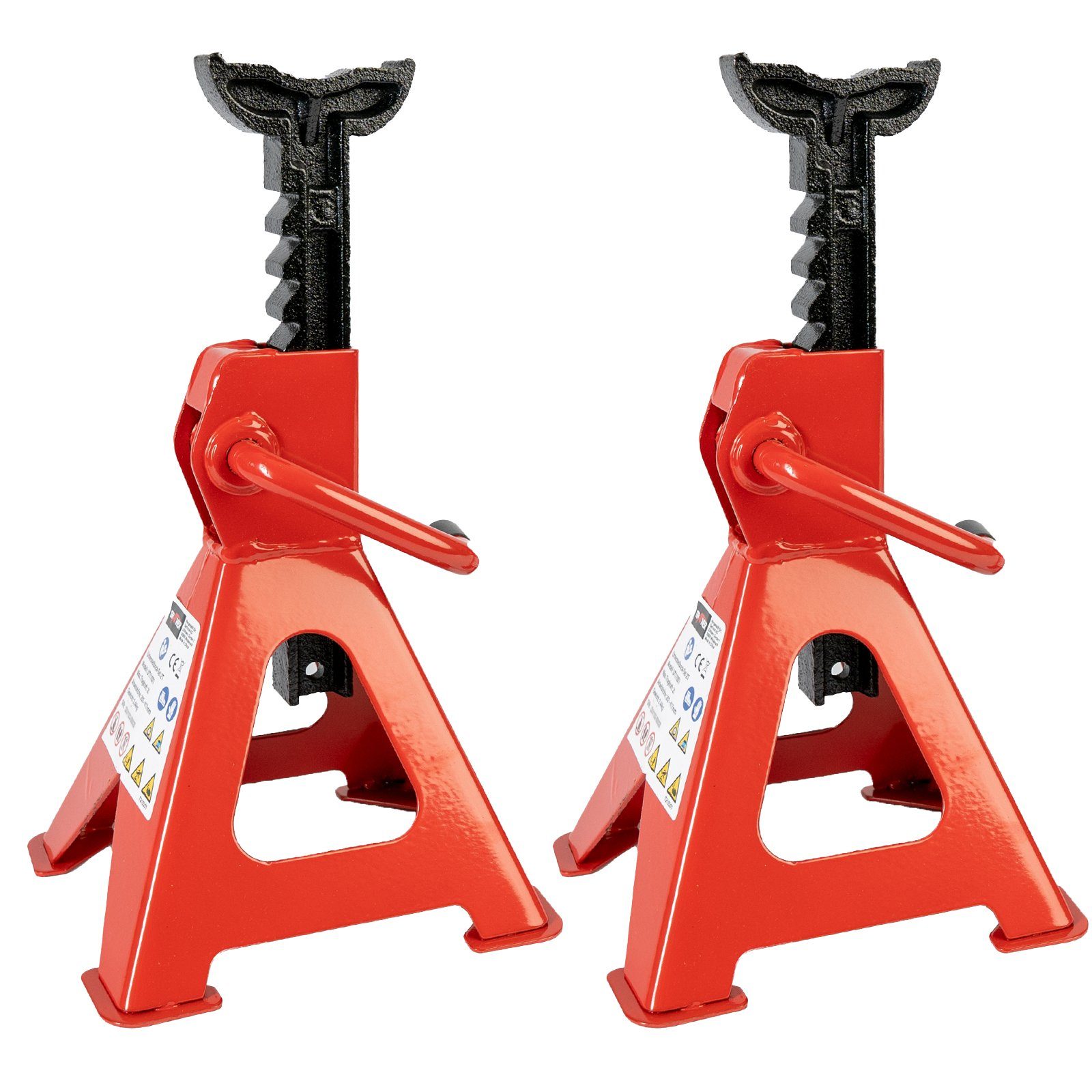 Grafner Unterstellbock Unterstellbock Set 2T KFZ Böcke Set - 2000 kg höhenverstellbar, 2000 kg max. Belastbarkeit, (Set, 2-St., 2 Stück), 10 Stufen, höhenverste – Bild 4 von 5