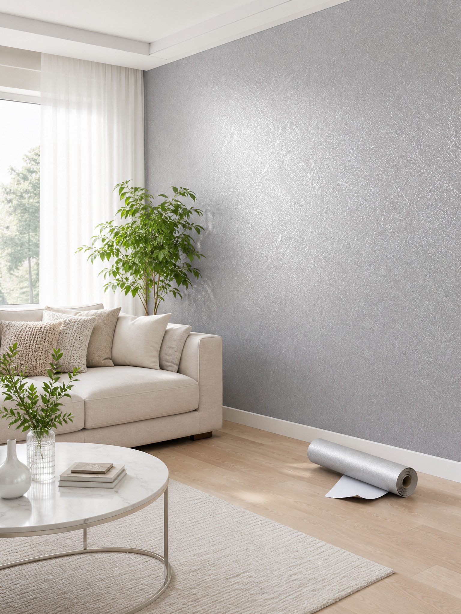 HomeBella Mustertapete Abziehbare Tapete selbstklebend restlos entfernbar, Feuchtigkeitsbeständig, wasserfest – einfache Wandgestaltung – Bild 3 von 5