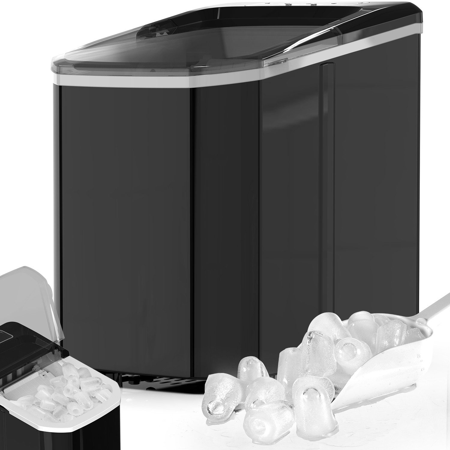 oyajia Eiswürfelmaschine Eiswürfelmaschine, 2 Liter Eiswürfelbereiter, 9 Eiswürfel in 8 Minuten, 105W