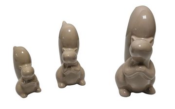 Fachhandel Plus Dekofigur Dekofiguren Eichhörnchen Hochglanz Keramik Indoor 3 Stück