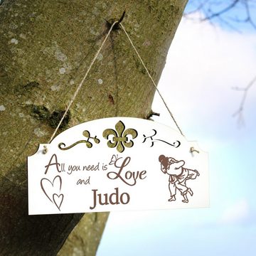 Dekolando Hängedekoration Judo Deko 20x10cm All you need is Love