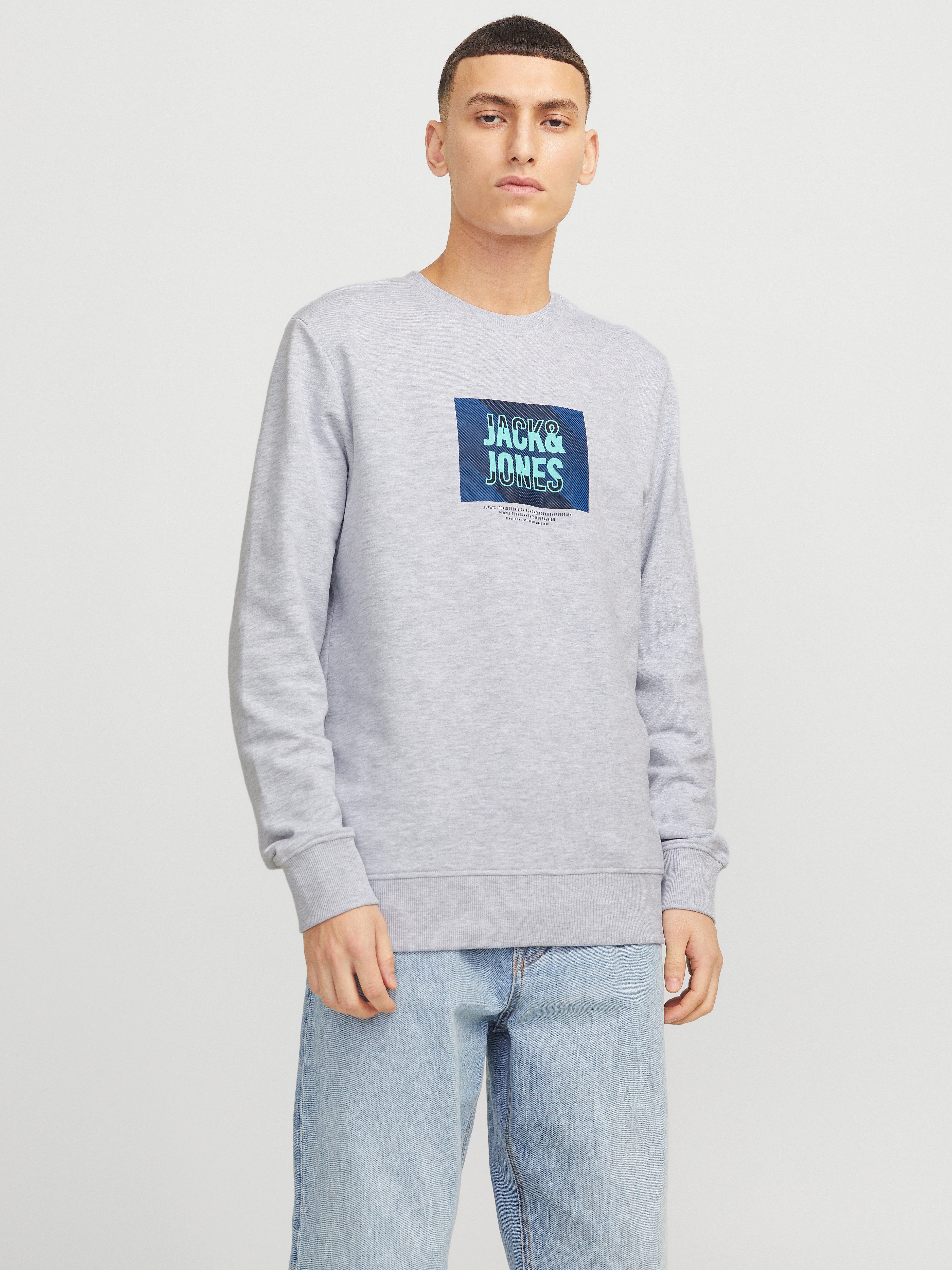 Jack & Jones Sweatshirt JJHUDSON – Sweatshirt mit Print, Rundhals und Kapuz günstig online kaufen