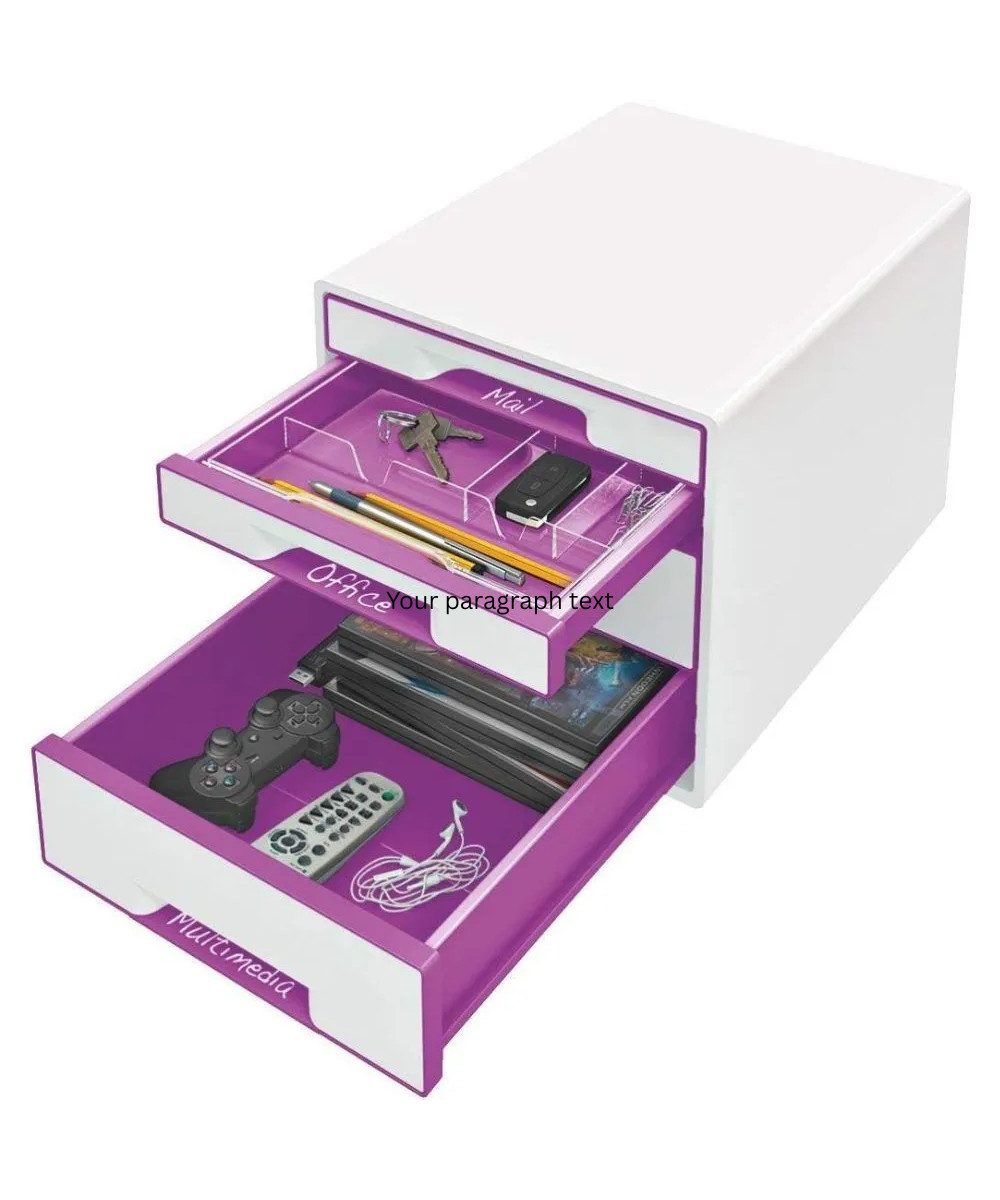 LEITZ Organizer Leitz Organizer für Schubladenbox (Packung, 1 St., Schreibtisch-Organizer), Wow Cube A4 glasklar