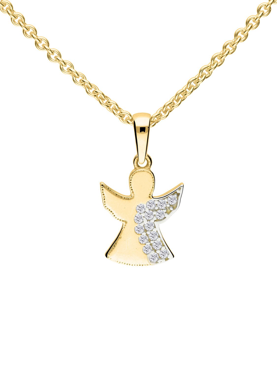 My Gold Kette mit Anhänger Mädchen Kette Gold 375 Engel Schutzengel - Sweet Angel (Set, 2-tlg., inkl. Schmuckbox), Geschenke