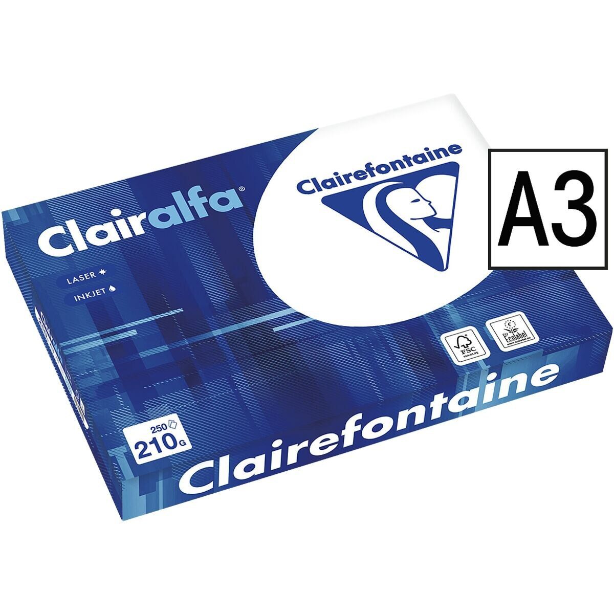 CLAIREFONTAINE Druckerpapier 2800, Format DIN A3, 210 g/m², 250 Blatt