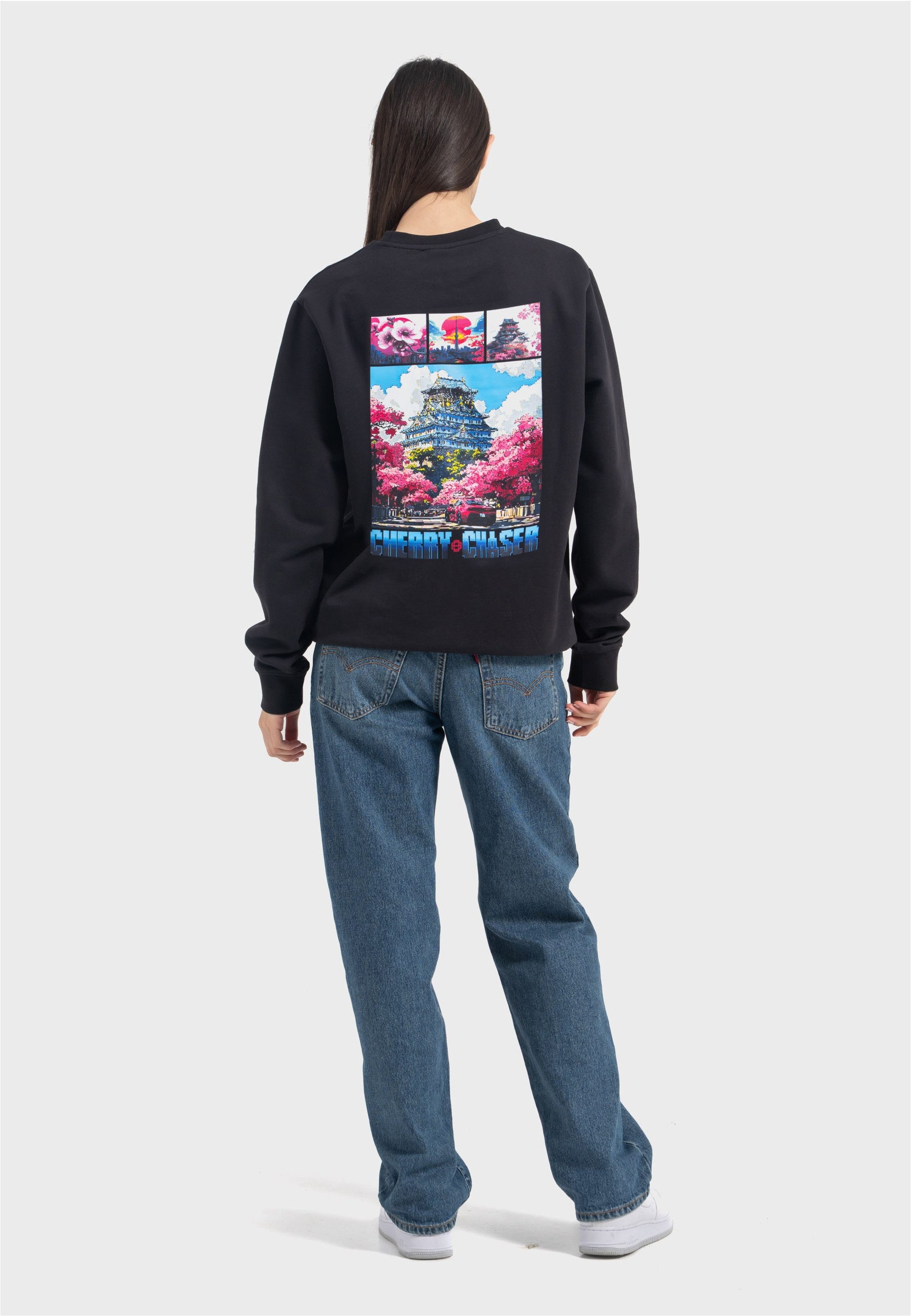 Oldskull Sweatshirt Retro Cherry Chaser Logo Graphic im zeitlosen Retro-Des günstig online kaufen