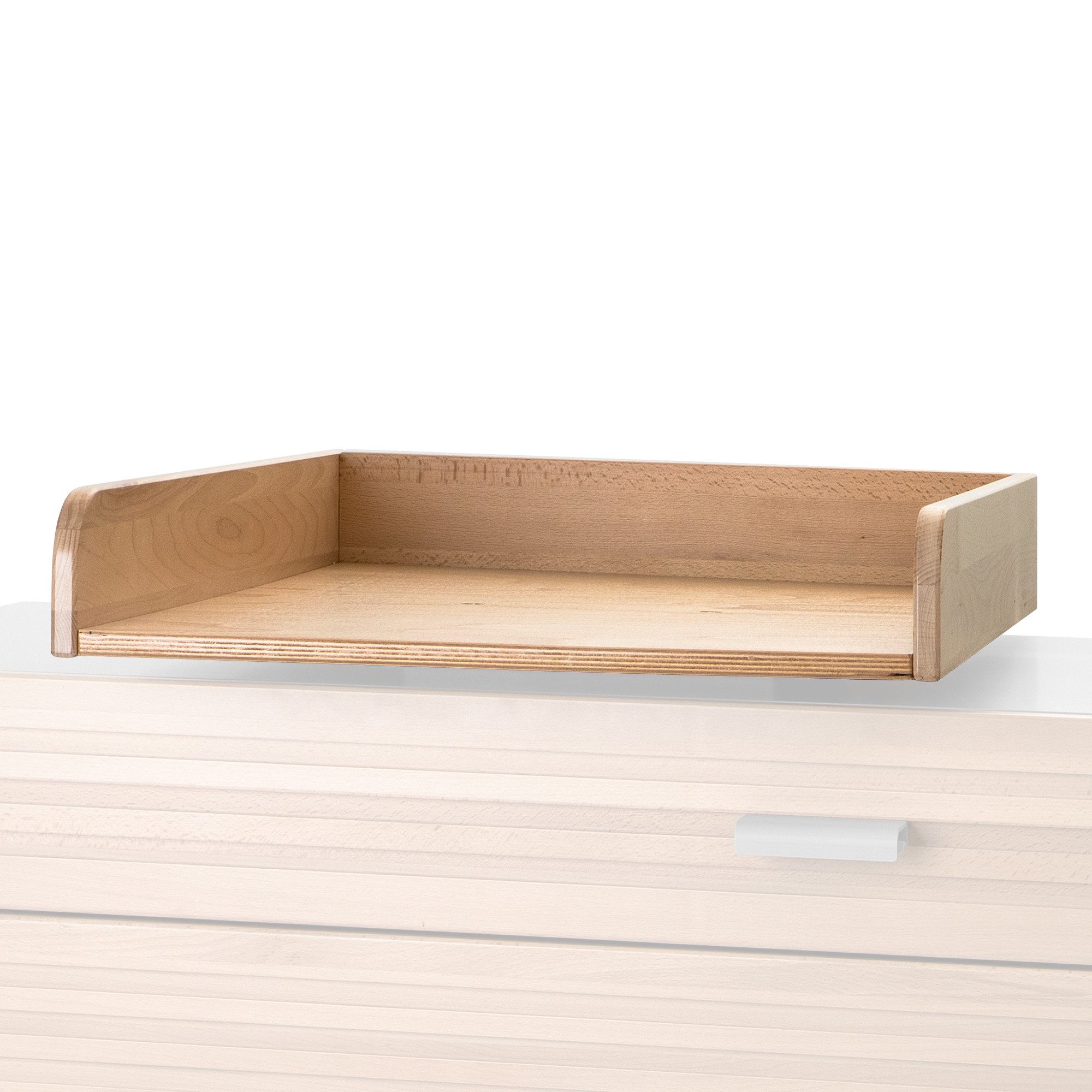 Waldin Wickelaufsatz Infinity Wickelaufsatz für Kommode Buche Höhenverstellbar, 4-fach höhenverstellbar, links/mittig/rechts montierbar