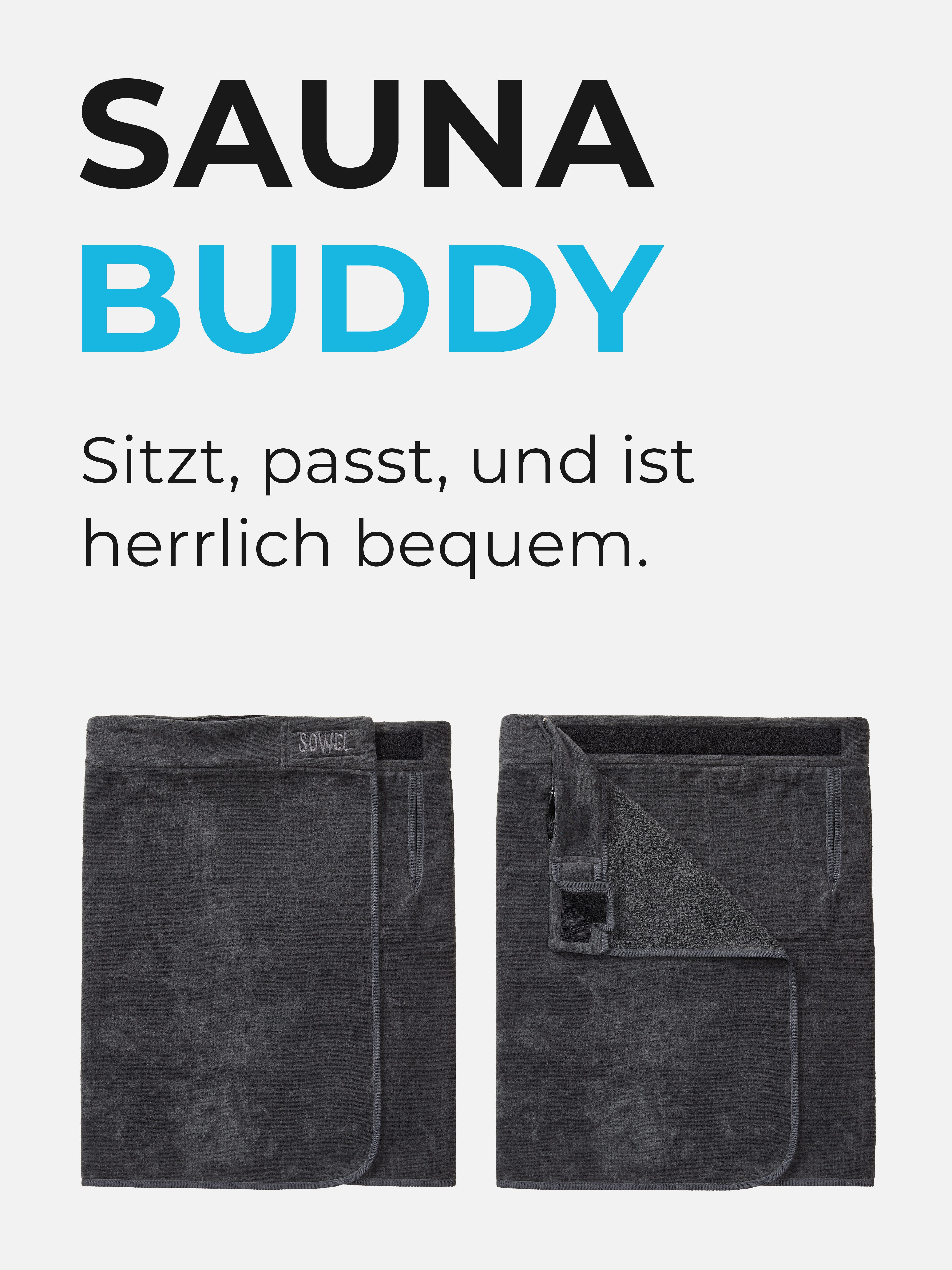 Sowel Saunatuch Saunakilt - Sauna Buddy, 100% Bio-Baumwolle, 60x140 cm – Bild 2 von 5