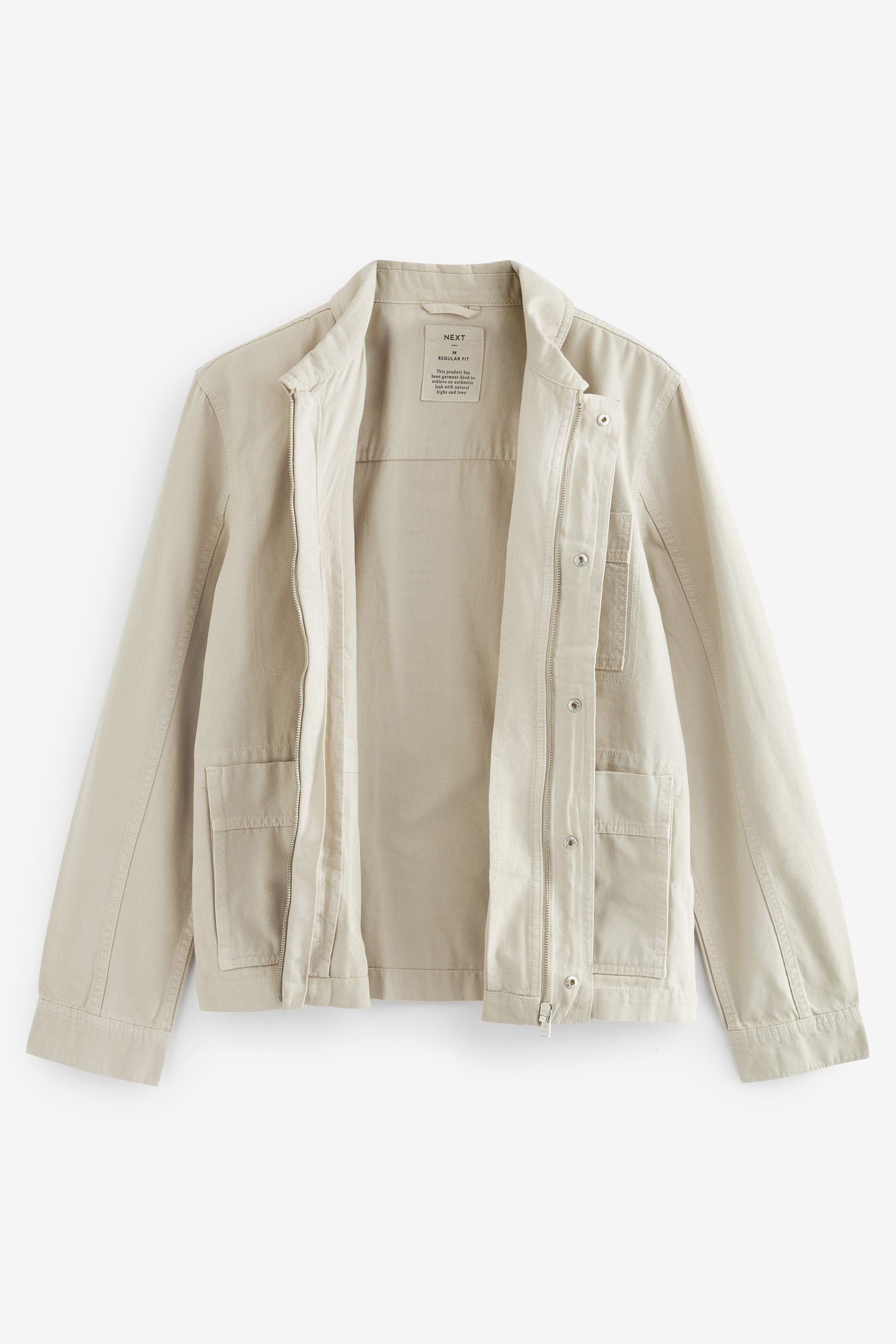 Next Canvasjacke Workwear-Jacke aus White Baumwolle (1-St)