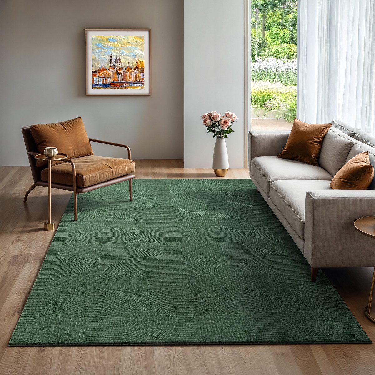 the carpet Teppich Rio, rechteckig, Höhe: 8 mm, weicher Wohnzimmer Teppich rutschfest 3D-Optik