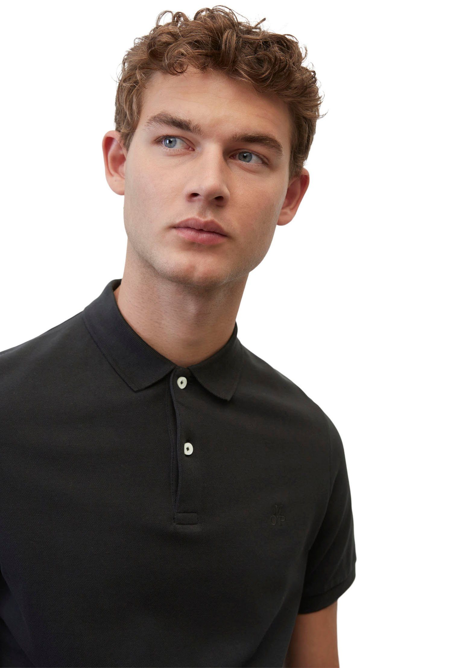 Marc O'Polo Poloshirt im schwarz Look klassischen