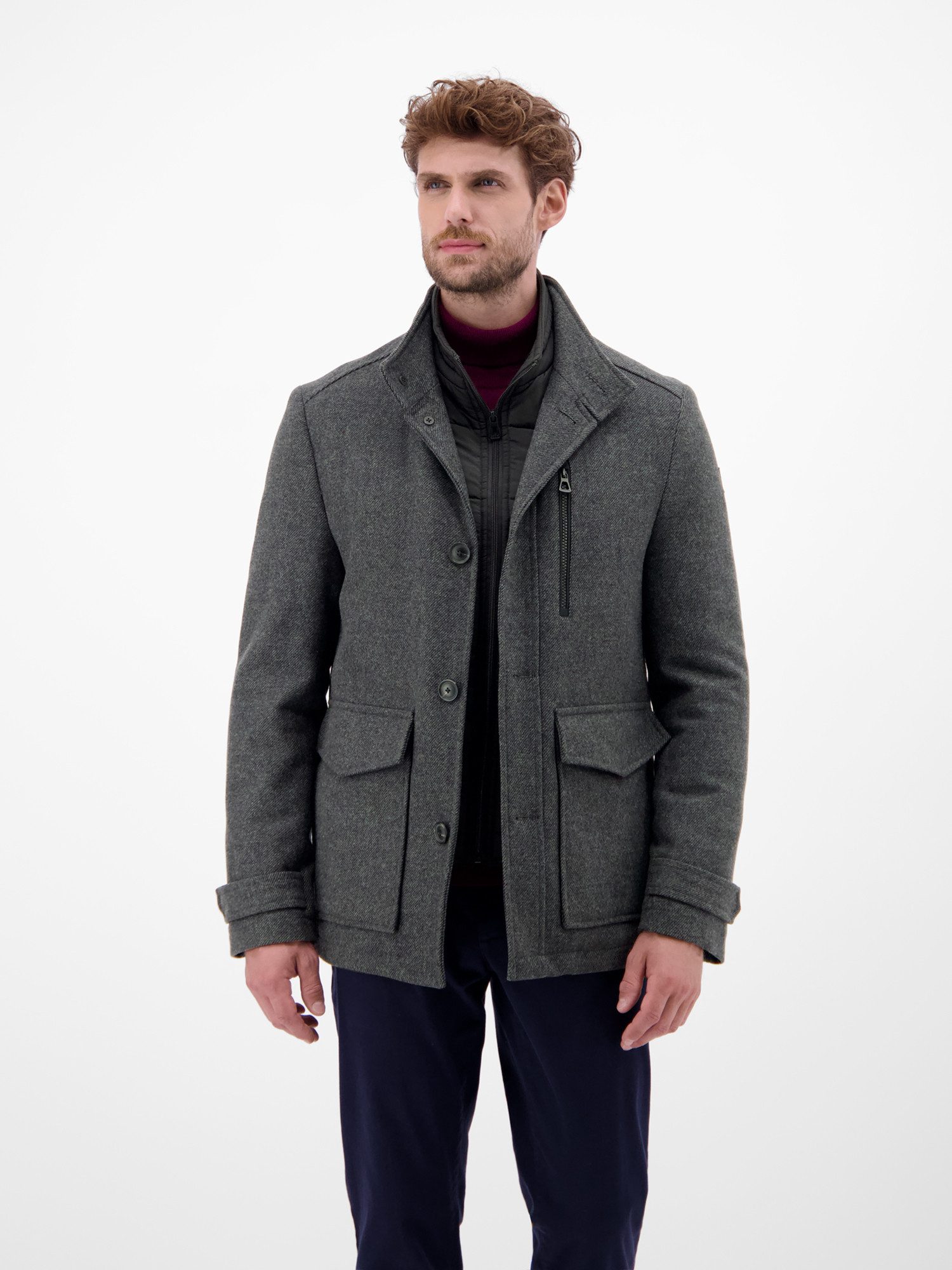 LERROS Wollmantel Herren Kurzmantel