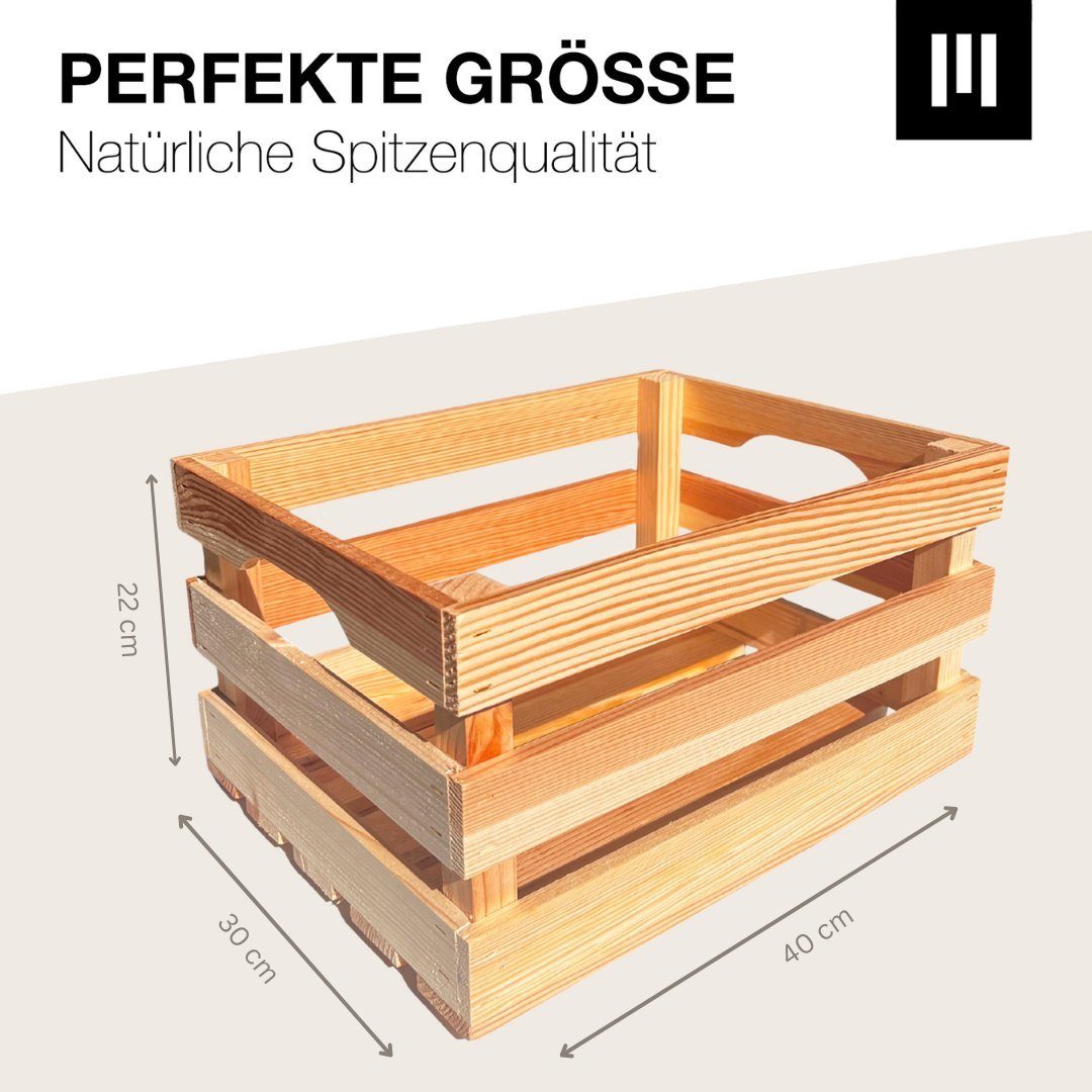 MANUMA® Allzweckkiste HOLZKISTE ideal für den James - Weinkiste - Geschenkkiste - Obstkiste