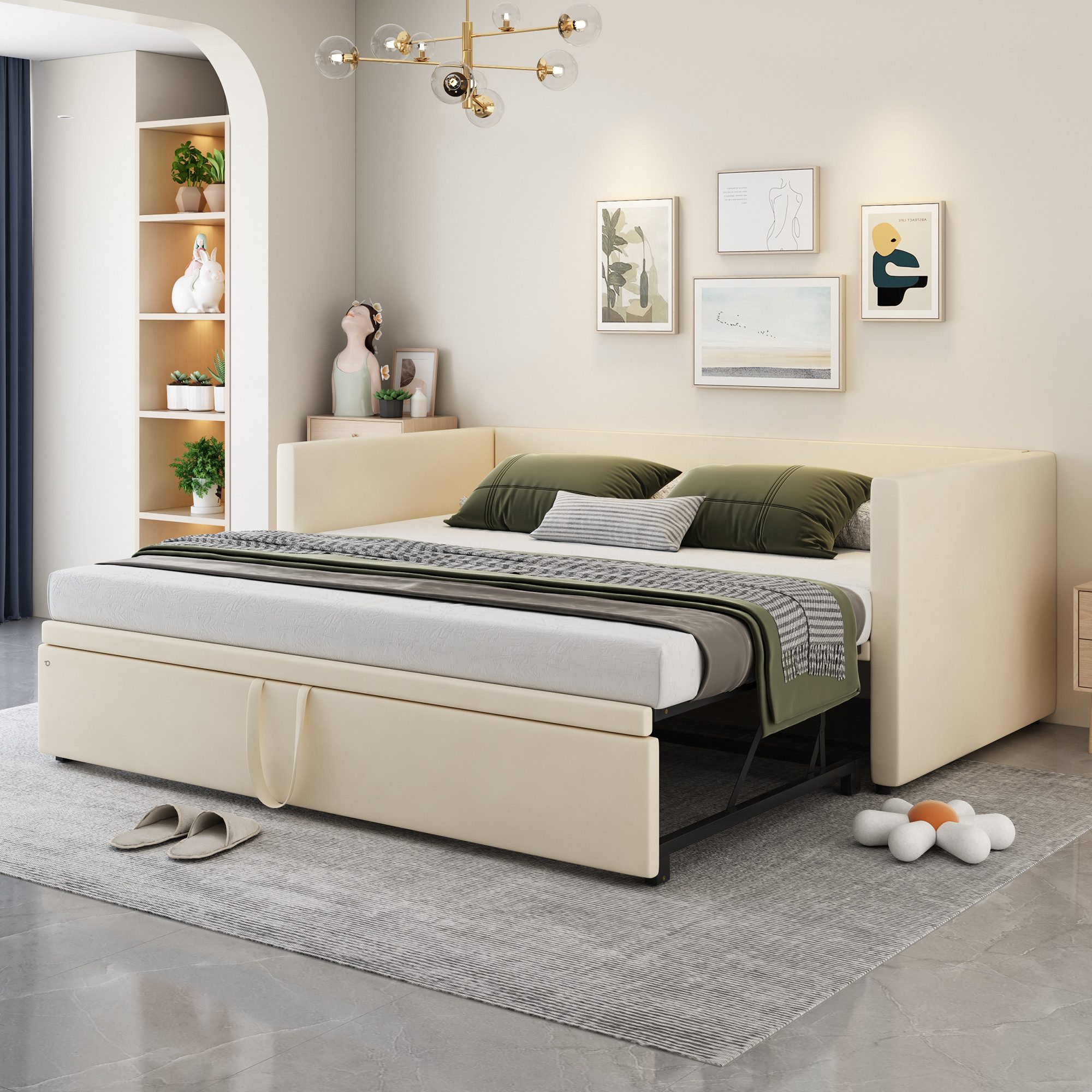 HAUSS SPOLE Schlafsofa 90/180x200cm Ausziehbares Schlafsofa günstig online kaufen
