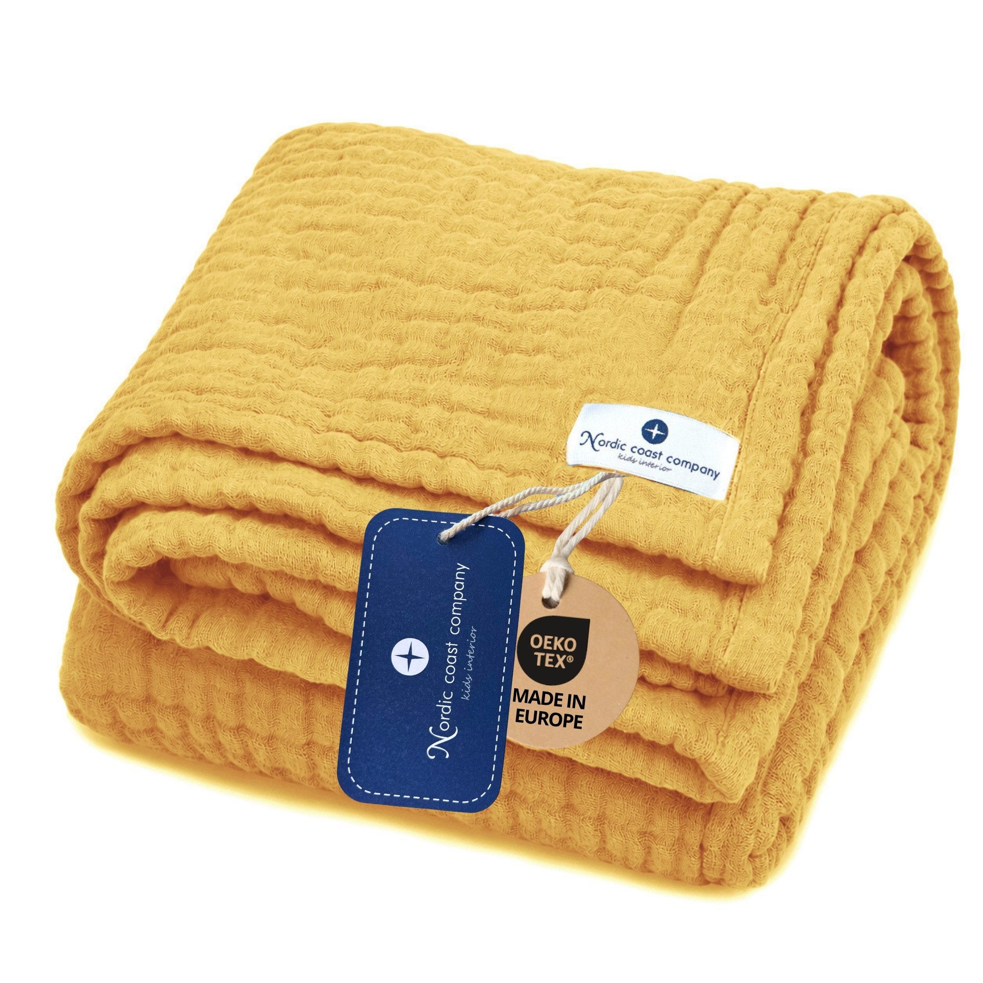 Babydecke Babydecke Musselin Kuscheldecke Puckdecke Baby & Neugeborene, Nordic Coast Company, Sommerdecke, Puck-u. Stilltuch, Einschlagdecke, Baumwolle atmungsaktiv