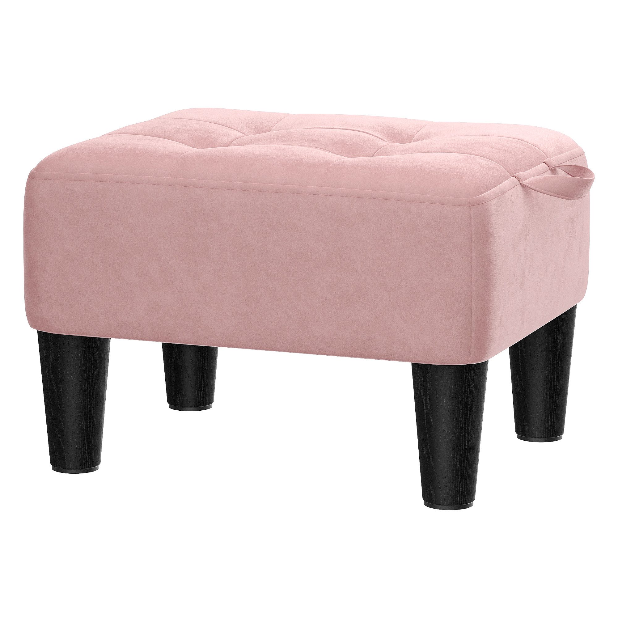 SONGMICS Sitzhocker, Fußhocker, Samt, Hocker, dicke Polsterung, bis 150 kg günstig online kaufen