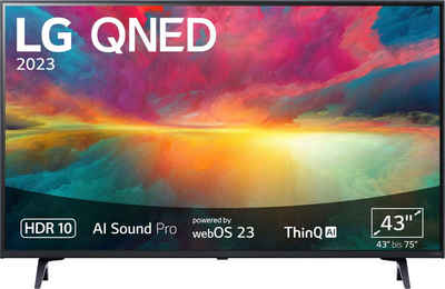 LG 43QNED756RA QNED-Fernseher (109 cm/43 Zoll, 4K Ultra HD, Smart-TV, QNED,α5 Gen6 4K AI-Prozessor,HDR10,HDMI 2.0,Single Triple Tuner)