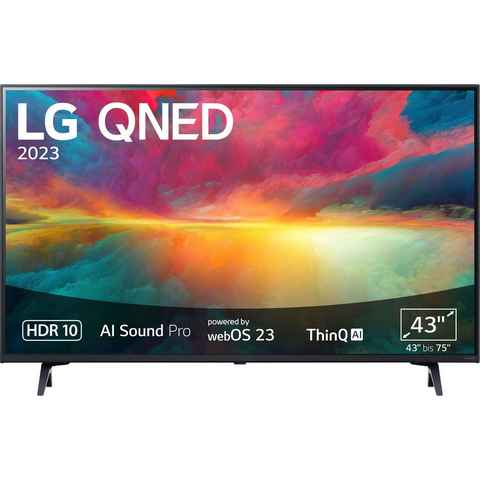 LG 43QNED756RA QNED-Fernseher (109 cm/43 Zoll, 4K Ultra HD, Smart-TV, QNED,α5 Gen6 4K AI-Prozessor,HDR10,HDMI 2.0,Single Triple Tuner)
