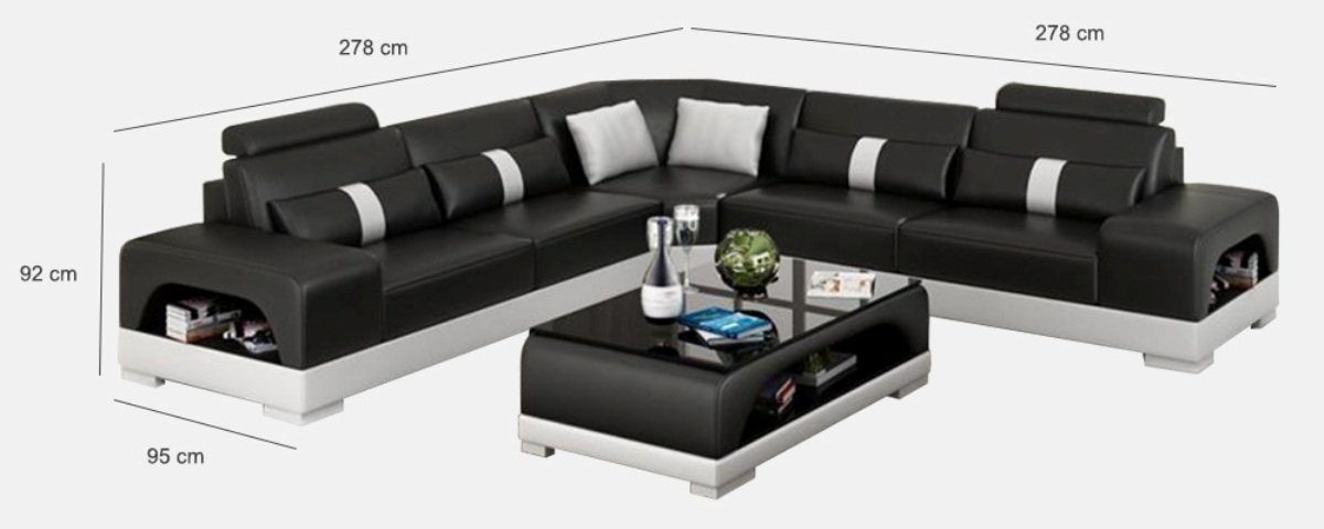 Wohnlandschaft XXL, JVmoebel Form Ecksofa Europe Big Sofa Couch L Ecksofa Made in Designer