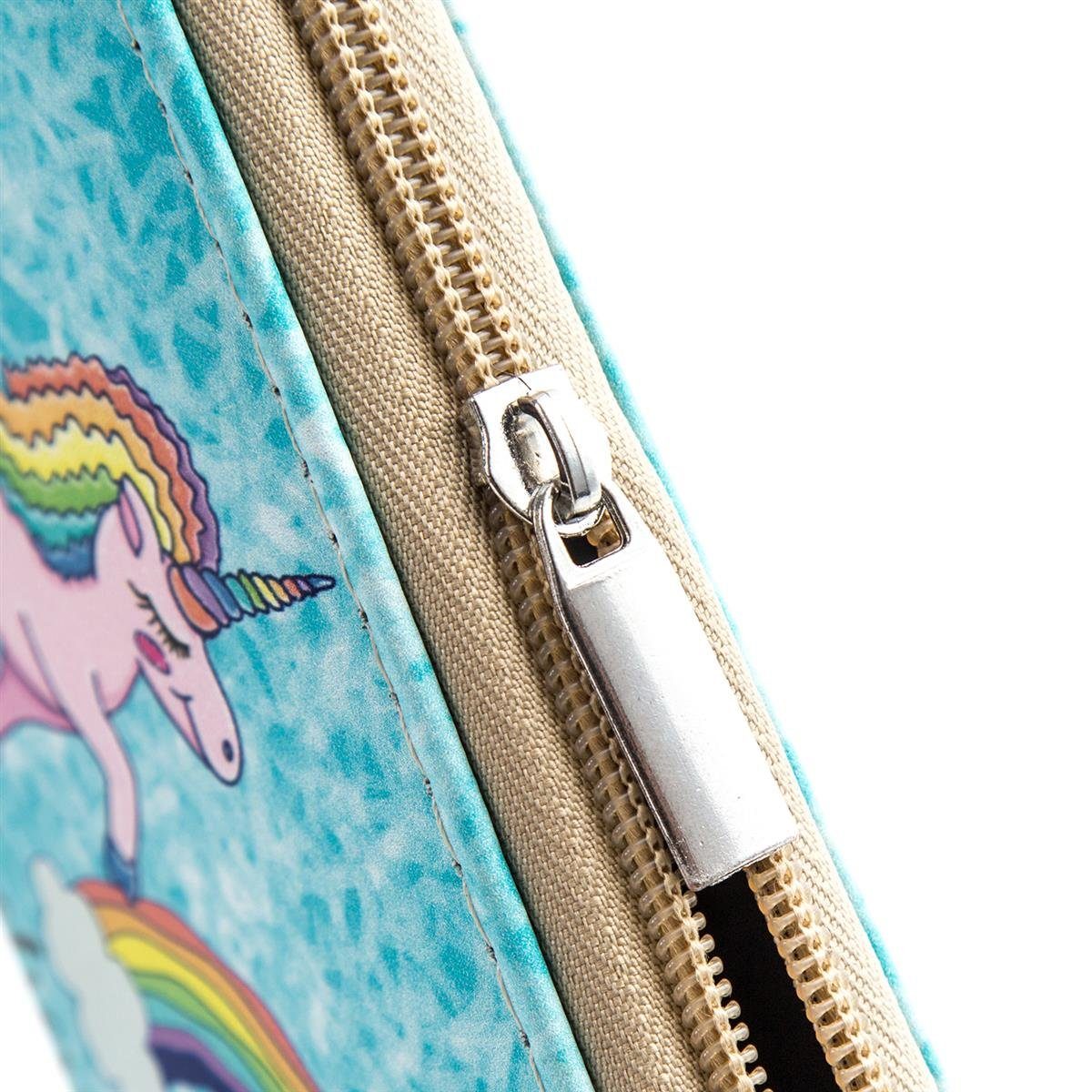 DonDon Geldbörse DonDon Damen Mädchen Geldbörse Geldbeutel - Einhorn Believe in Magic (Packung, 1-tlg), Reißverschluss