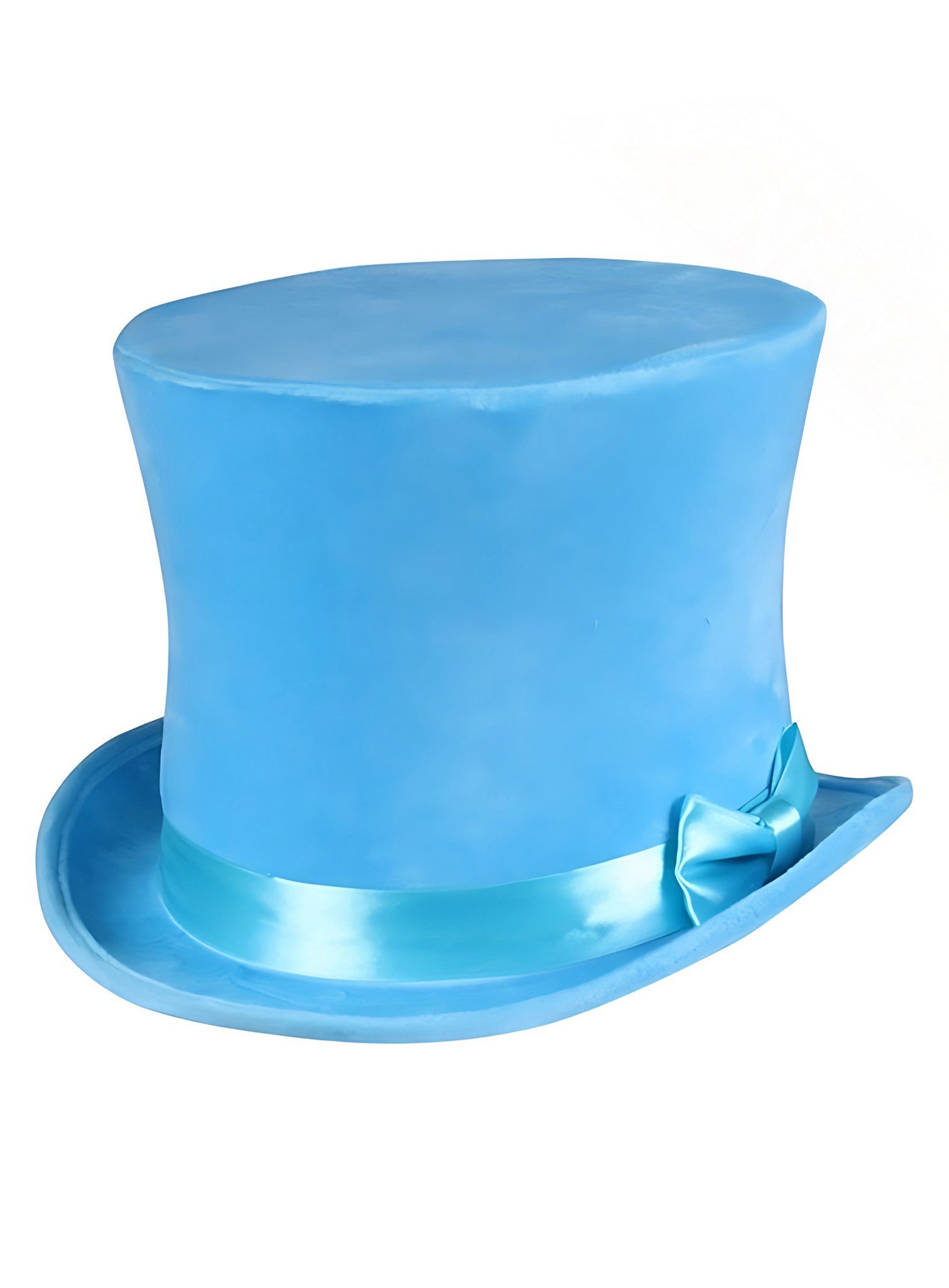 Kostüm Samtzylinder neon-blau