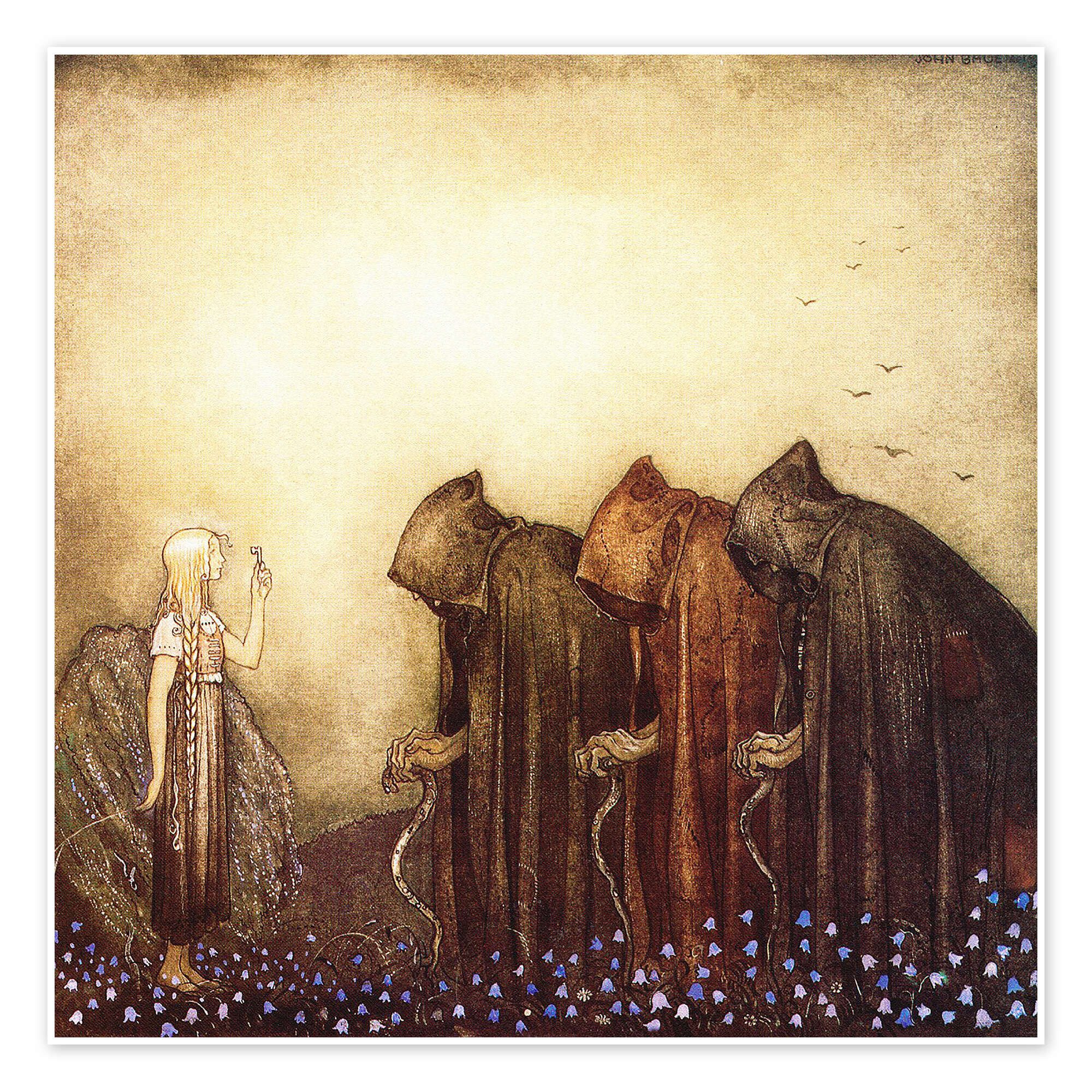 Posterlounge Wandbild Die Geschichte von Skutt, die Moose und die kleine Prinzessin Tuvstarr, John Bauer, erhältlich als Poster, Leinwandbild, Wandsticker oder Acrylglasbild