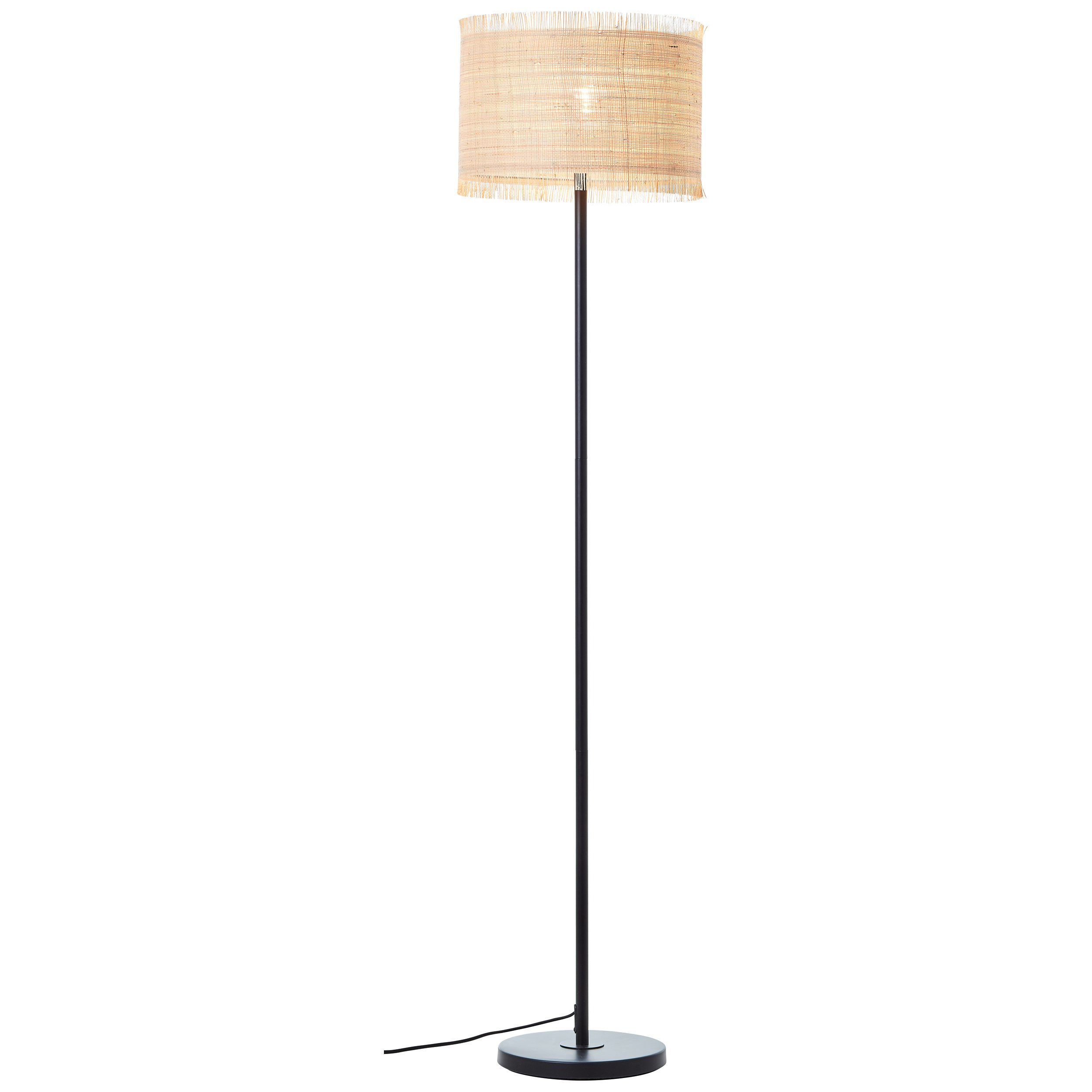 Brilliant Stehlampe Raffy, Raffy Standleuchte 1,55m natur/schwarz, Metall/ Seegras, 1x A60, E27, 6, Stylische Tischleuchte im Boho-Look, gefertigt aus  Seegras