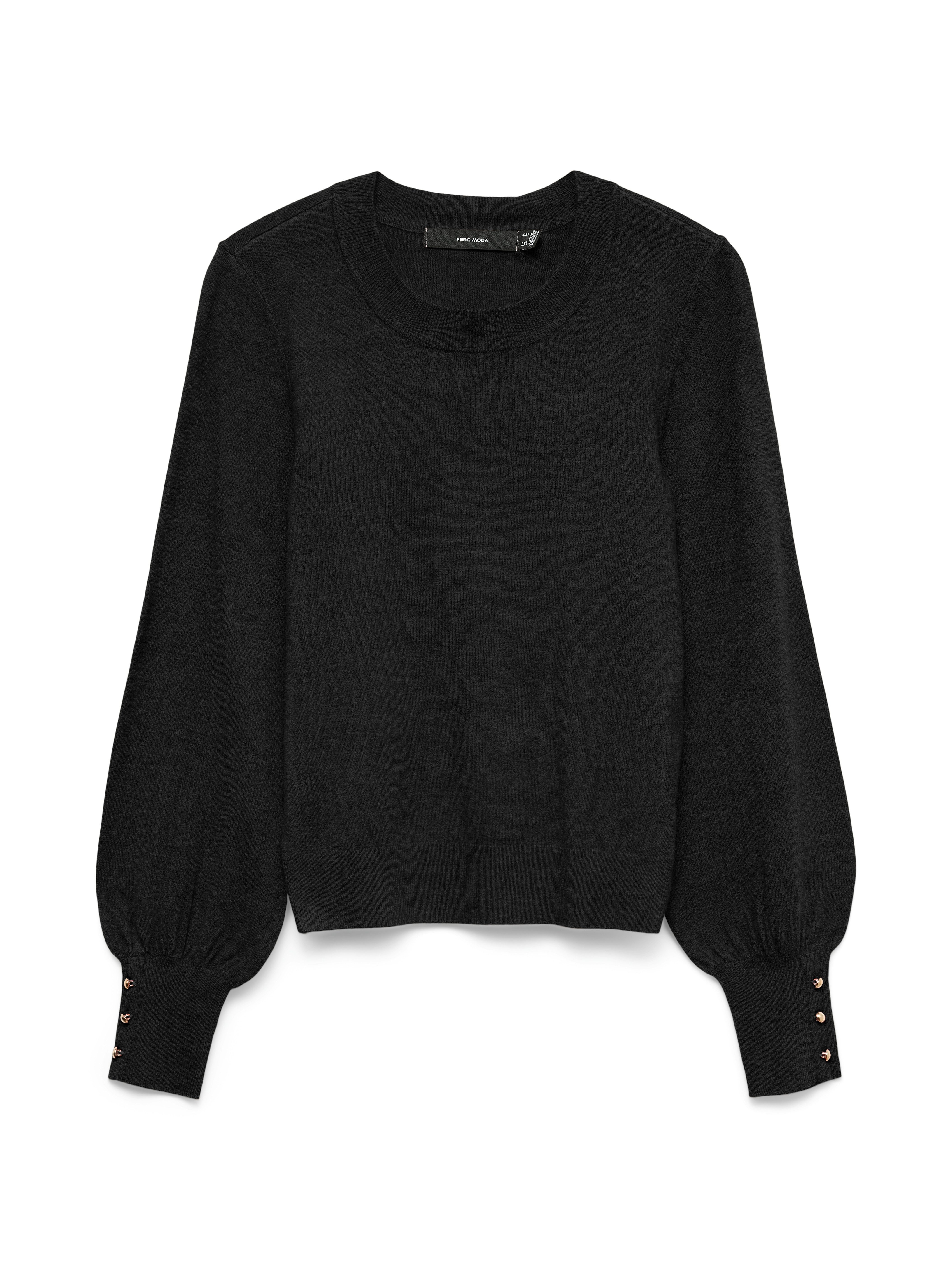 Vero Moda Strickpullover VMHAPPY LS O-NK BUTTON CUFF PULLOVER BOO günstig online kaufen