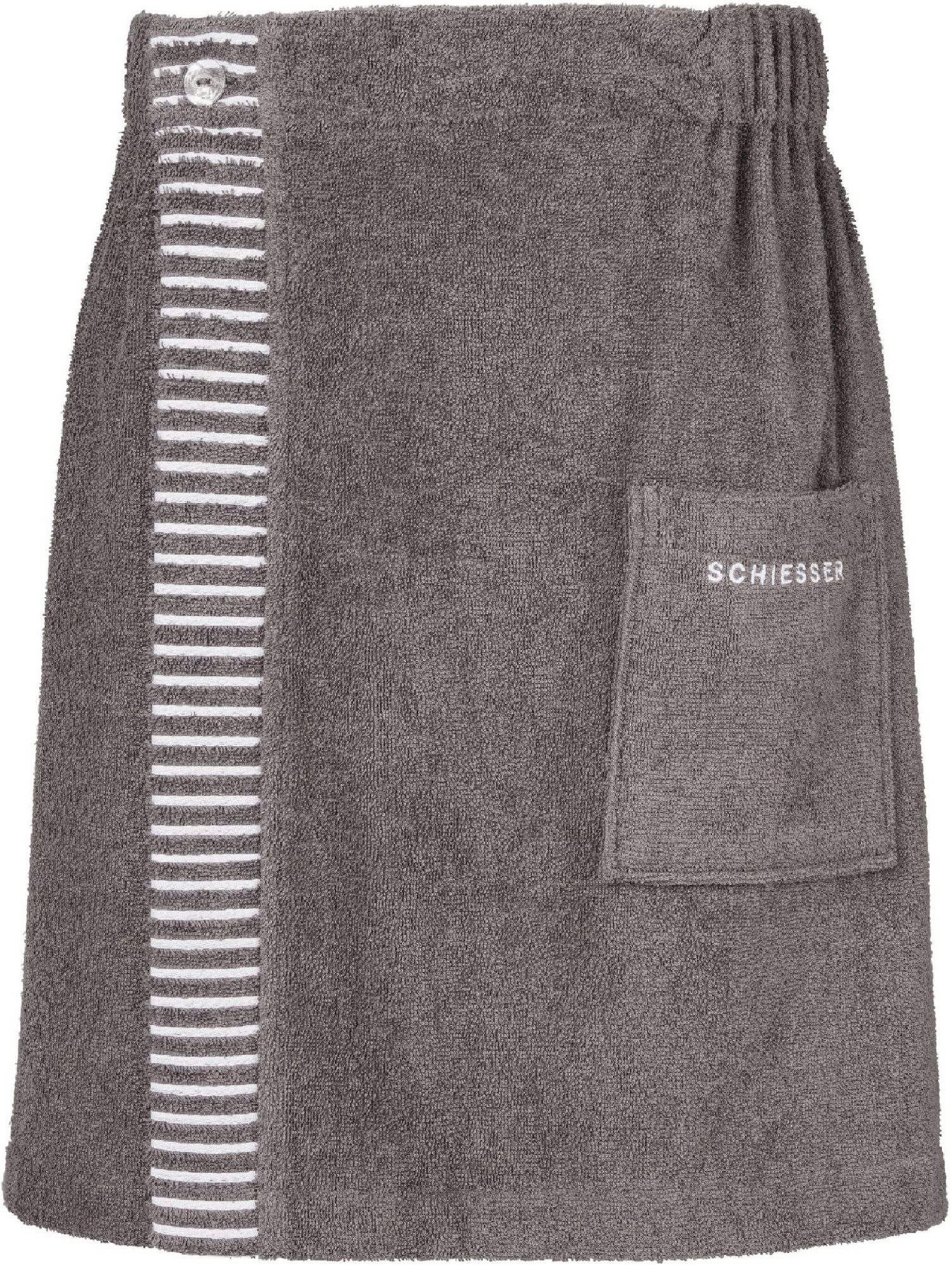 Schiesser Kilt Rom aus weicher Baumwolle, saugstark und 3-fach weitenverstellbar, Kurzform, Frottier, Knöpfe, OEKO-TEX® MADE IN GREEN