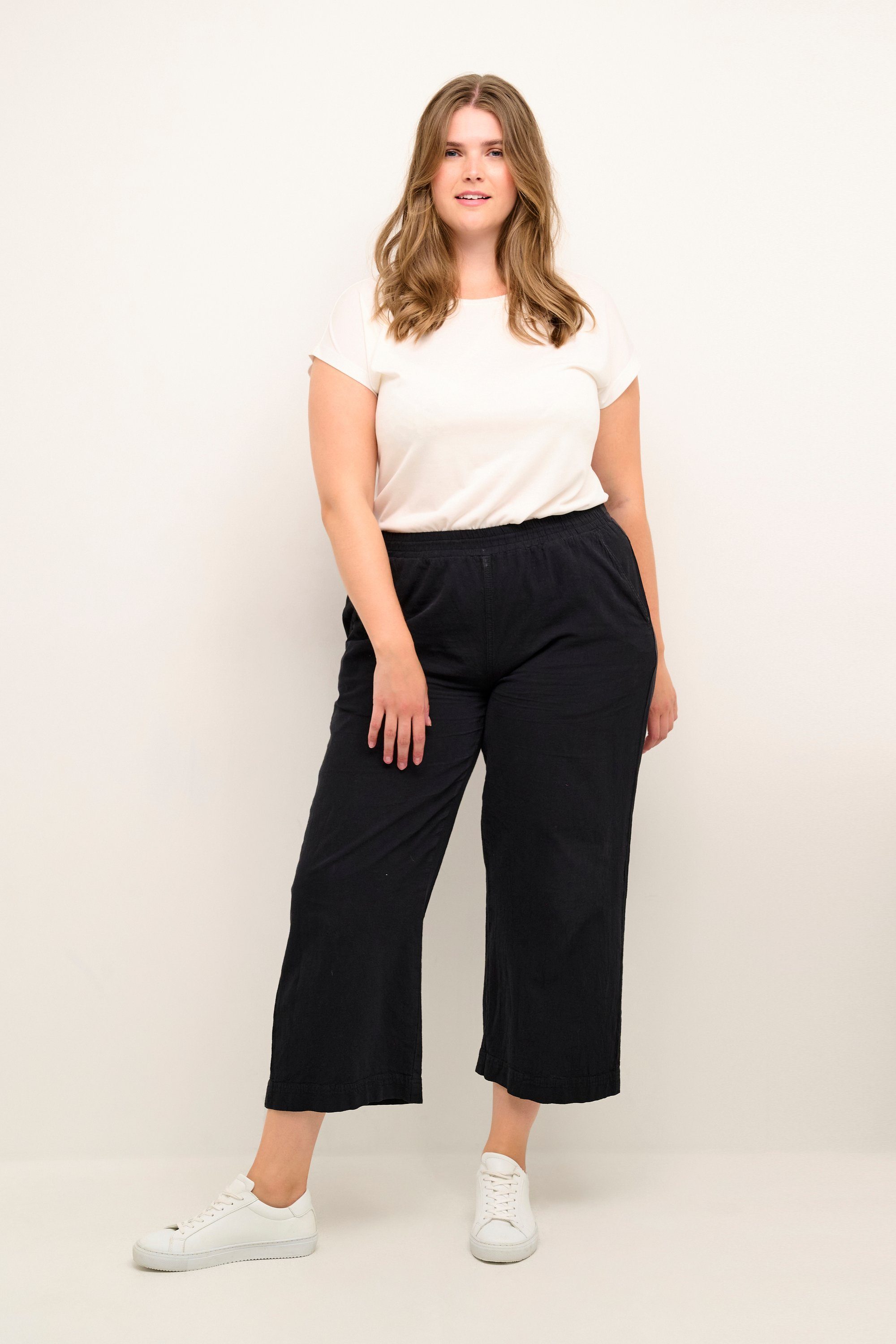 KAFFE Curve Stoffhose Casual Hose KCnana Große Größen
