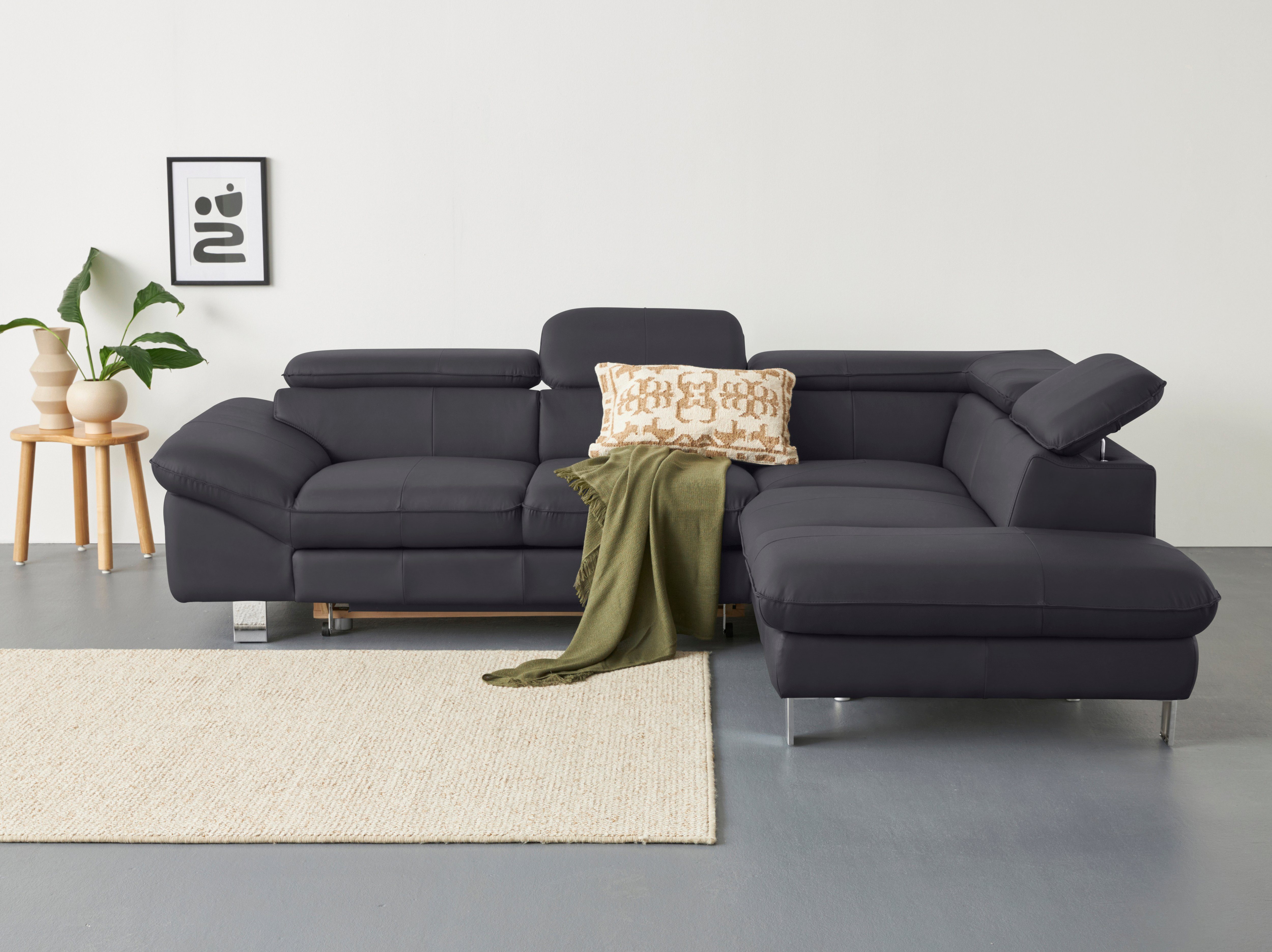 COTTA Ecksofa Driver L-Form, mit Kopfteilverstellung, wahlweise mit Bettfunktion & Bettkasten