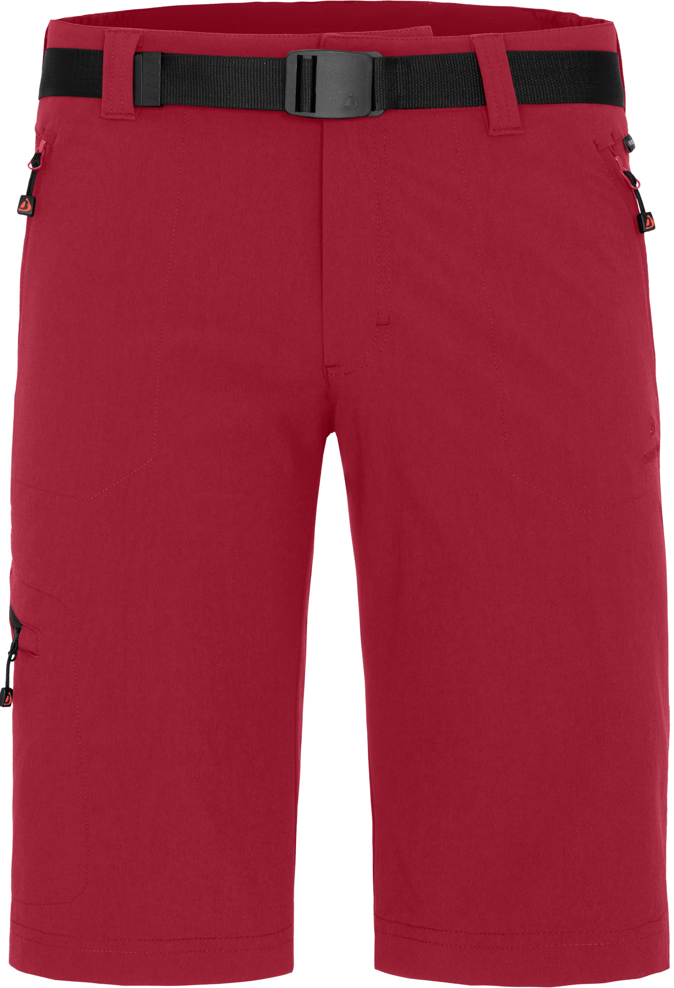 Bergson Outdoorhose REDWOOD BERMUDA Herren Wandershorts, vielseitig, pflegeleicht, Normalgrößen, dunkelrot