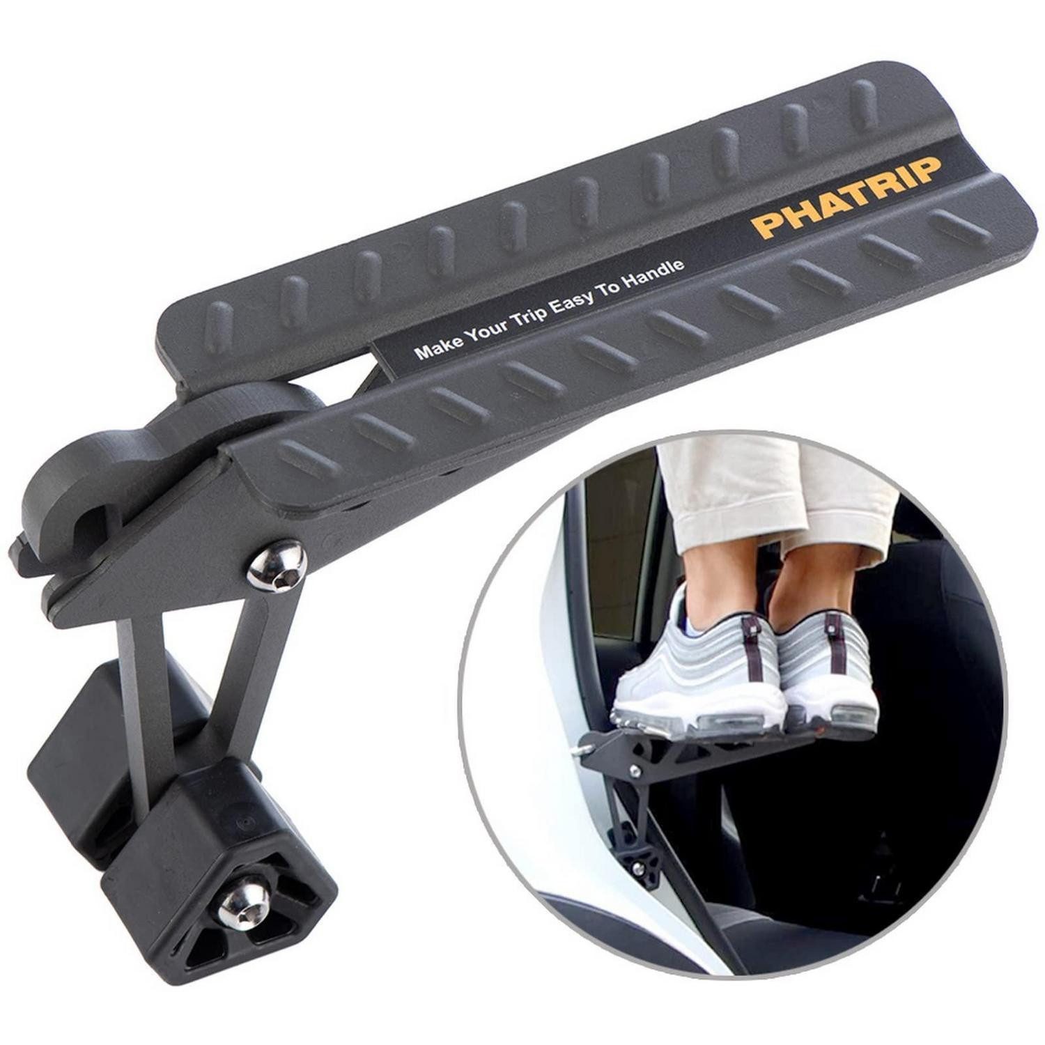 LuxusKollektion Auffahrrampe Autotürstufe klappbar Pedal Klappleiter universal SUV Jeep Grau
