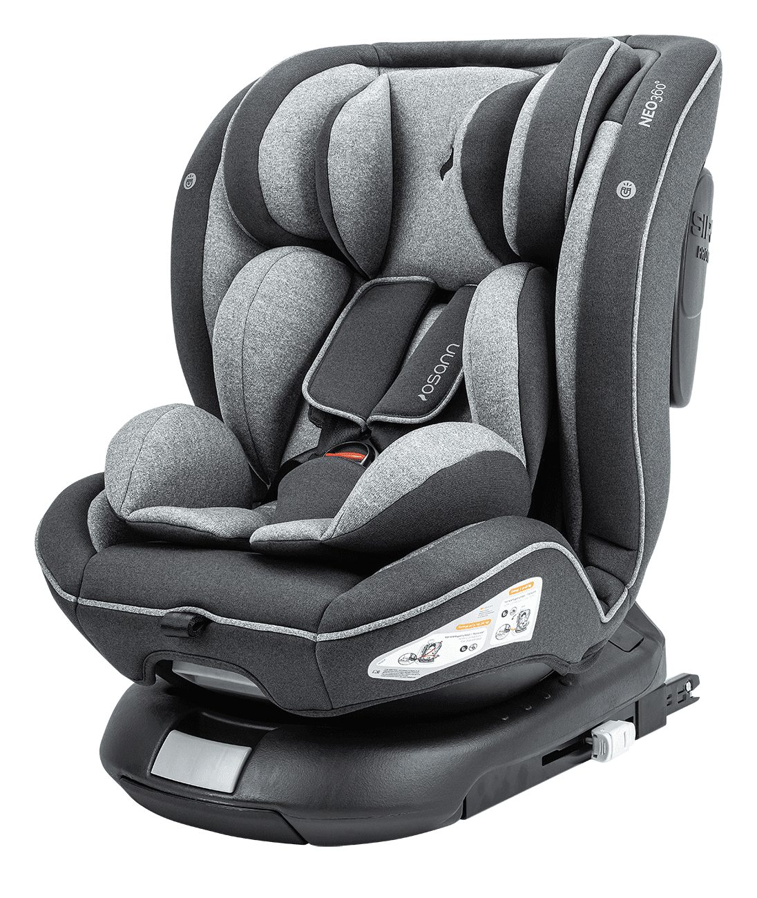 Osann Autokindersitz Neo360, ab: Geburt, bis: 12 Jahre, ab: 0 kg, bis: 36 kg, drehbarer Reboarder mit Isofix und Top-Tether - Gruppe 0+/1/2/3