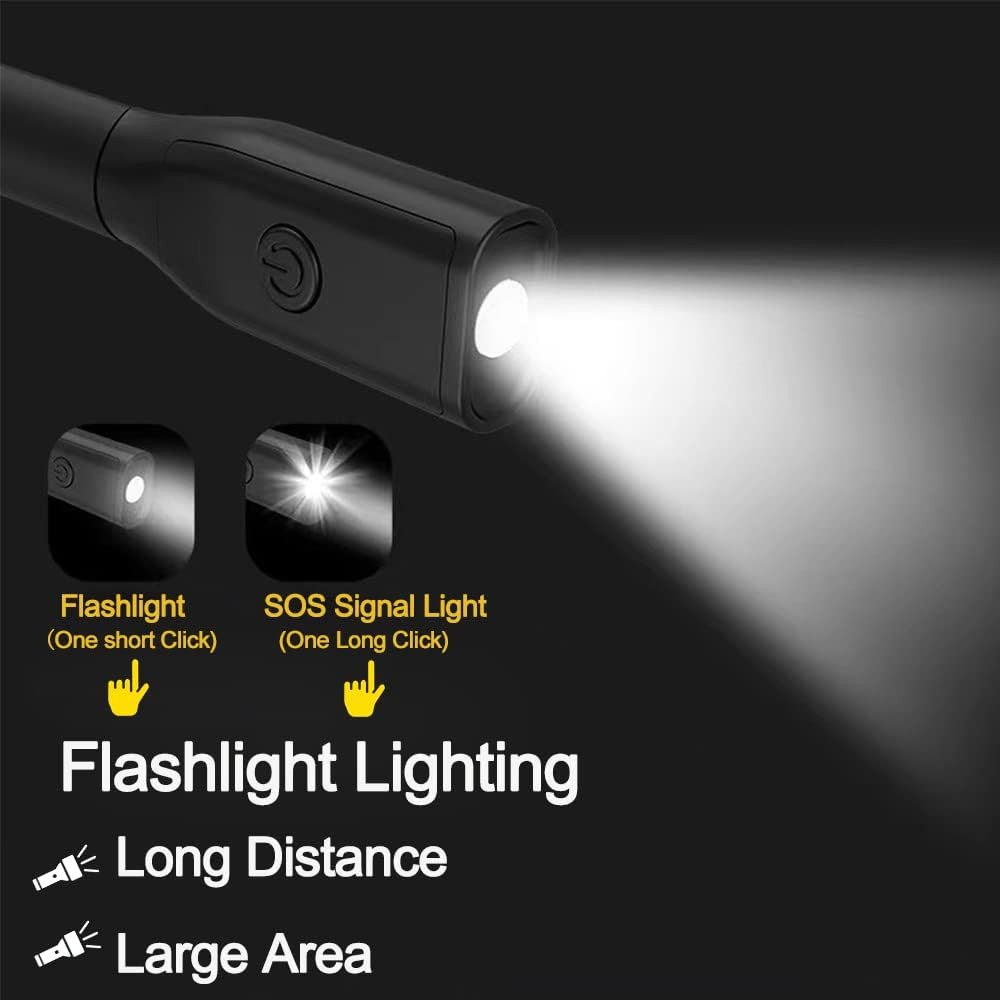 FELIXLEO LED Klemmleuchte COTOP LED Leselampe Halsleuchte USB aufladbar 3 Farbmodi dimmbar