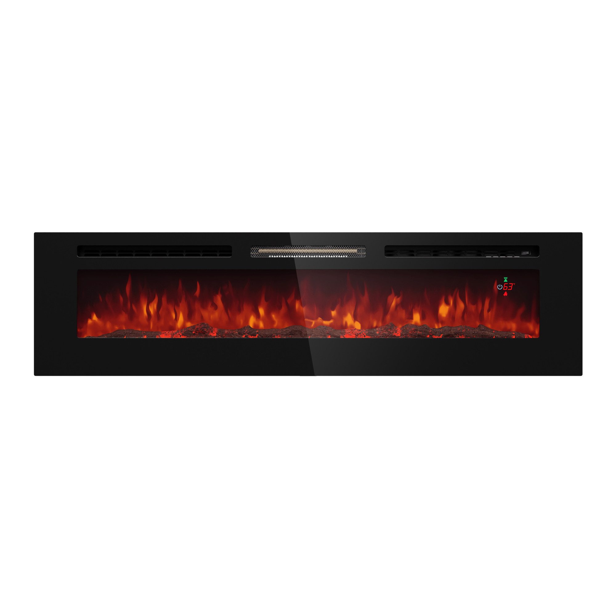 Klarstein Elektrokamin Galeras, Elektrischer Wandkamin Heizung LED Timer 1800 W