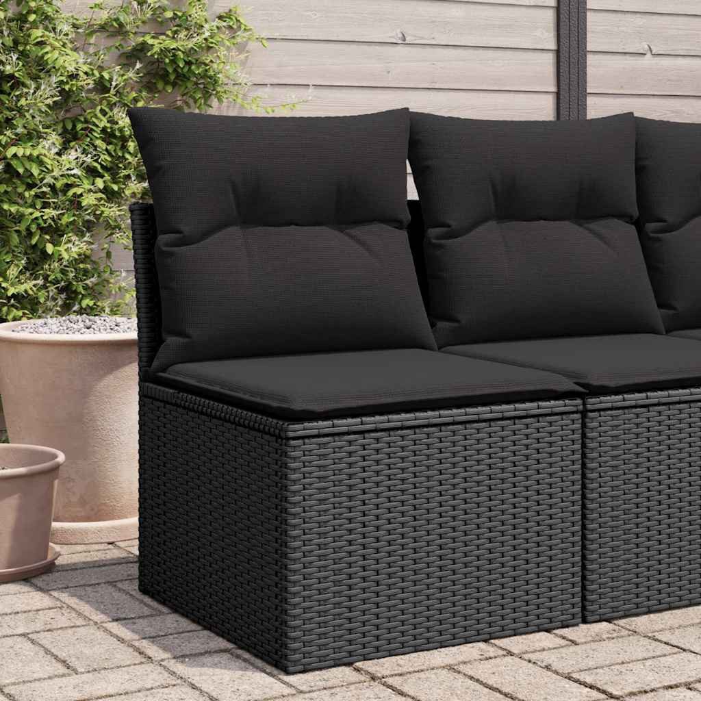 furnicato Gartensofa Gartenstuhl mit Stauraum 55x62x69 cm Schwarz, 1 Teile